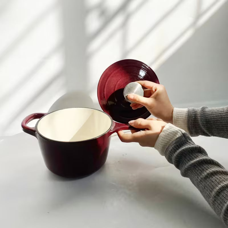 Enameled Cast Iron Saucepan