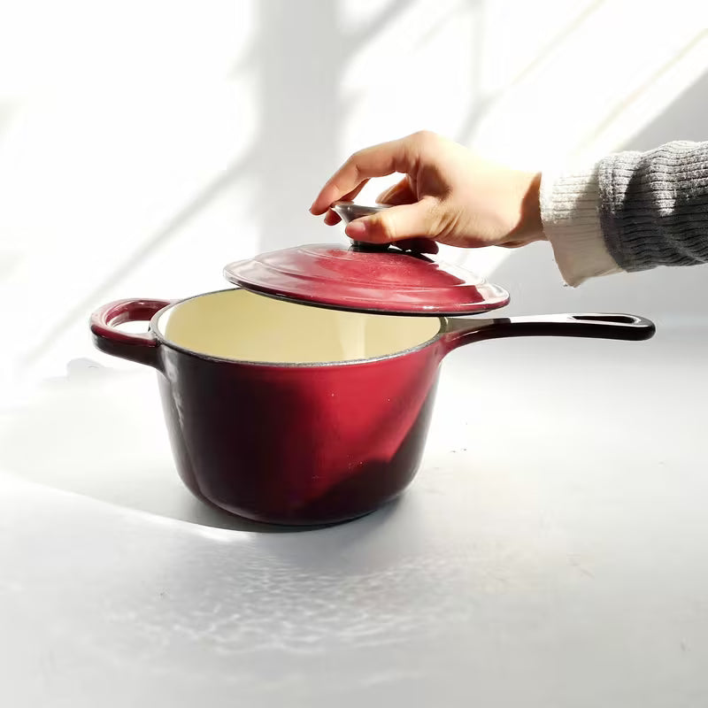 Enameled Cast Iron Saucepan