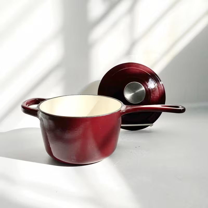 Enameled Cast Iron Saucepan