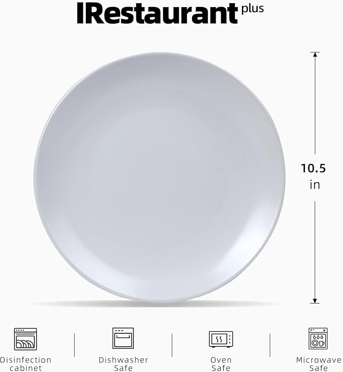 Commercial-Grade Stoneware Coupe Plates