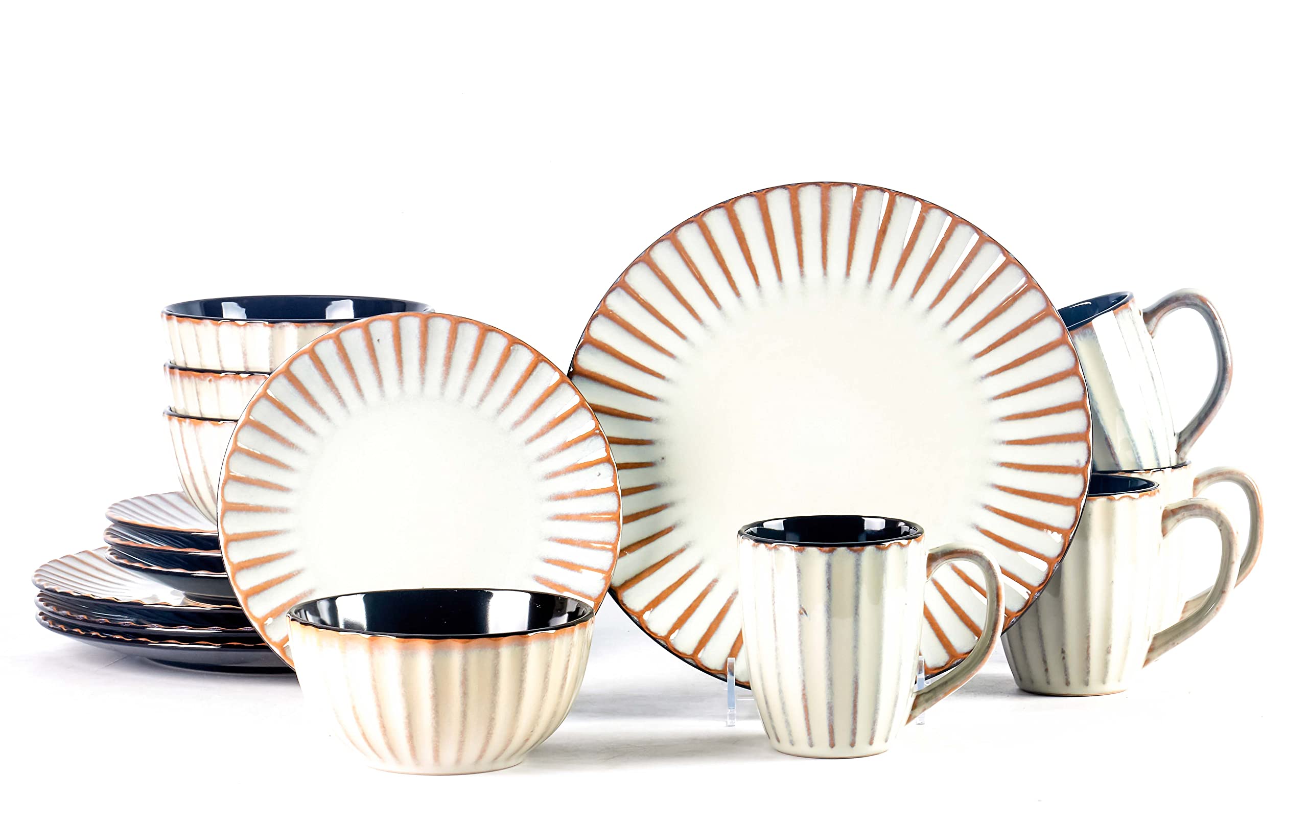 Osita Strip Stoneware Dinnerware Set