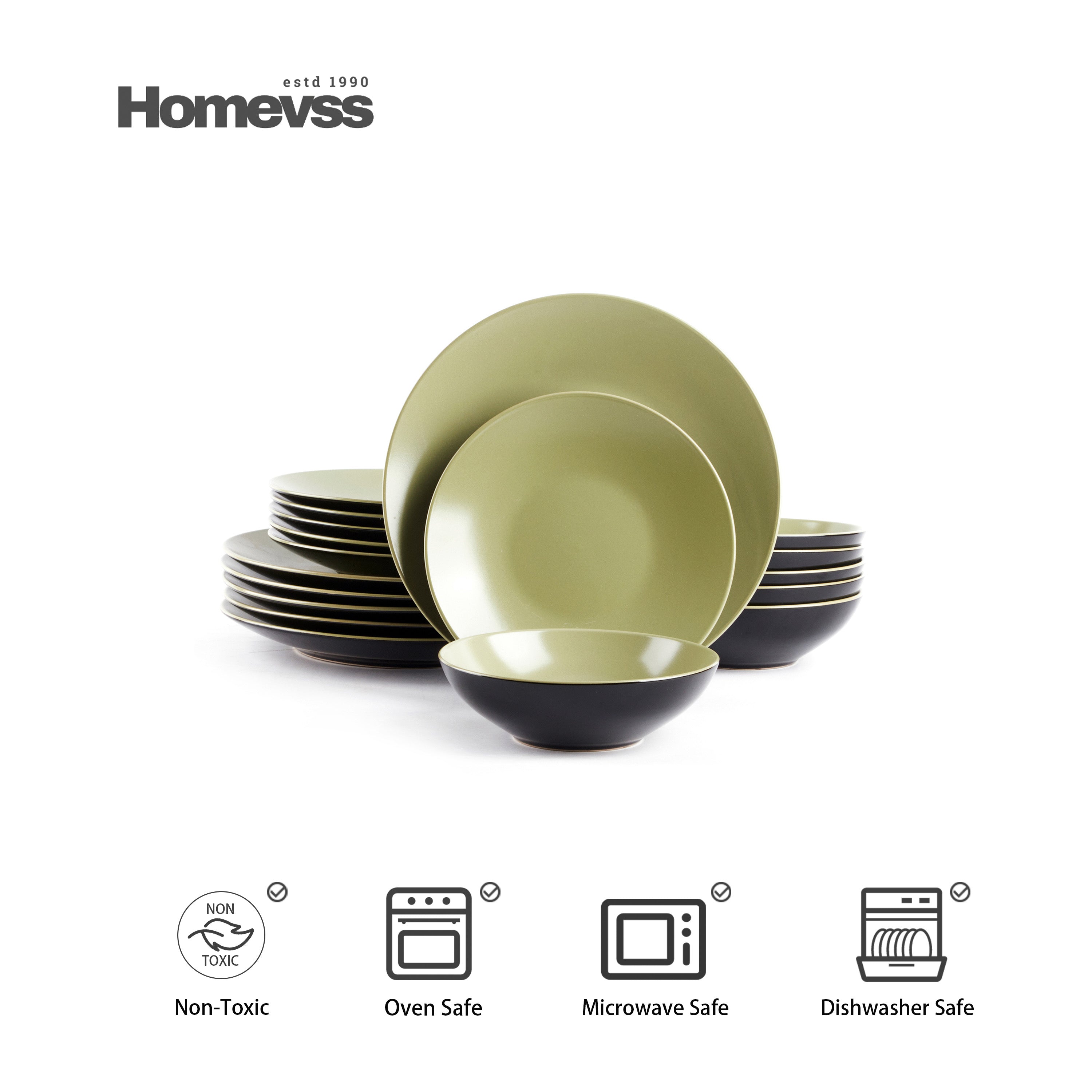 🎃Halloween-Ready🎃 Colors Life Stoneware Dinnerware Set
