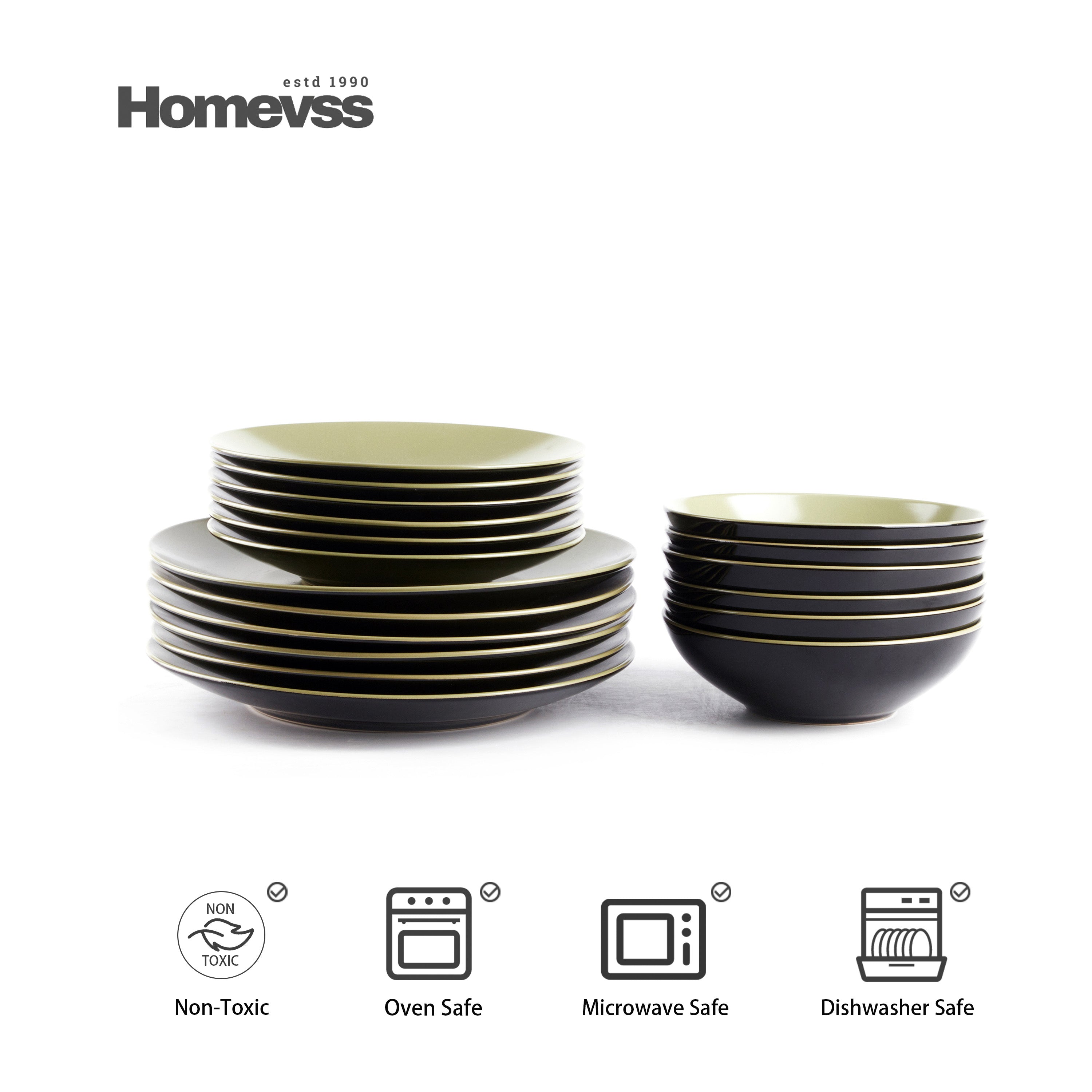 🎃Halloween-Ready🎃 Colors Life Stoneware Dinnerware Set