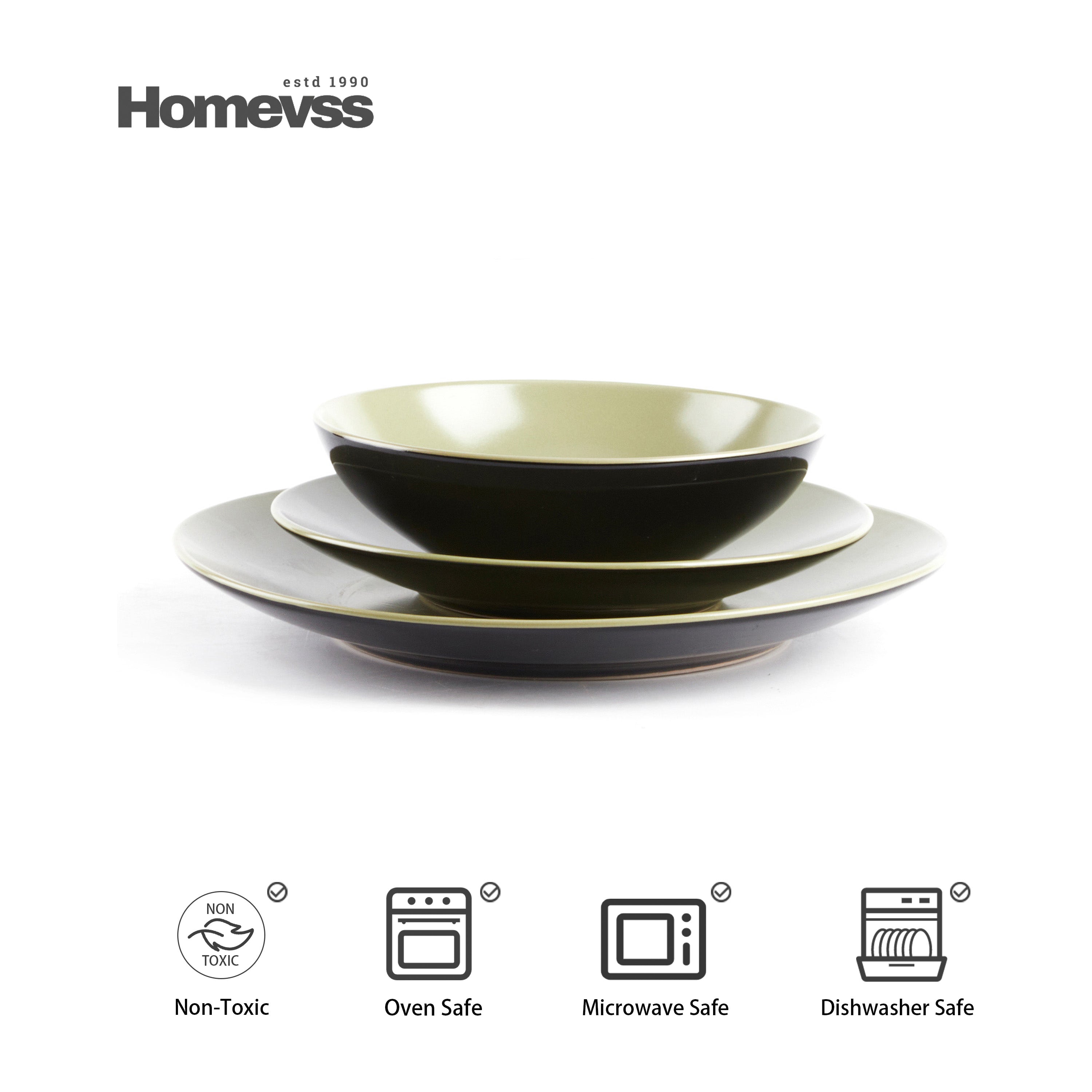 🎃Halloween-Ready🎃 Colors Life Stoneware Dinnerware Set