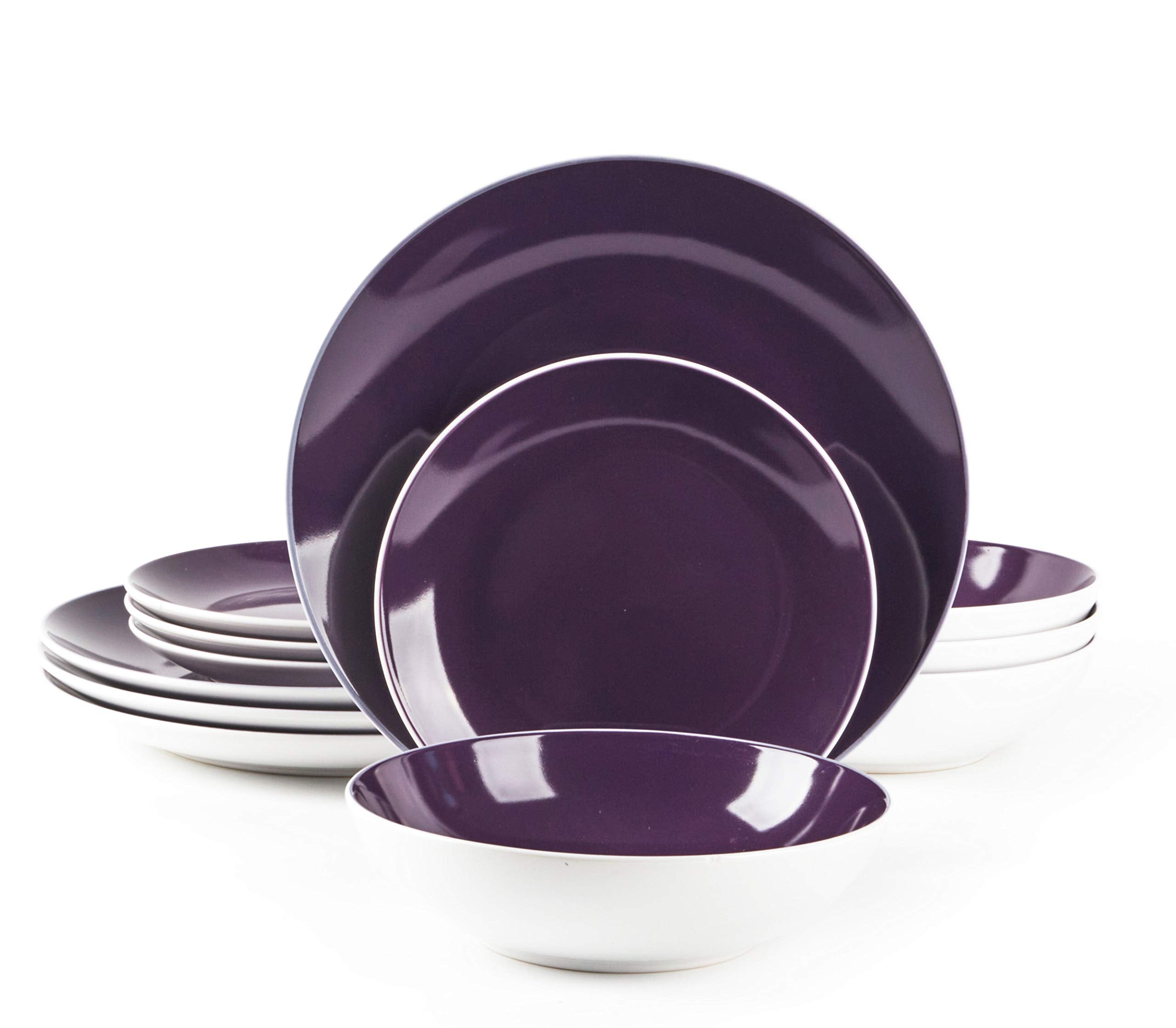 Stoneware Coupe Shape Dinnerware Set