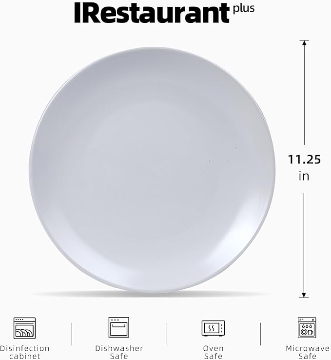 Commercial-Grade Stoneware Coupe Plates