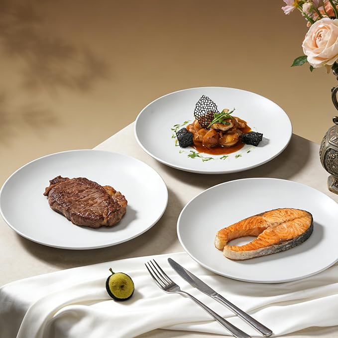 Commercial-Grade Stoneware Coupe Plates