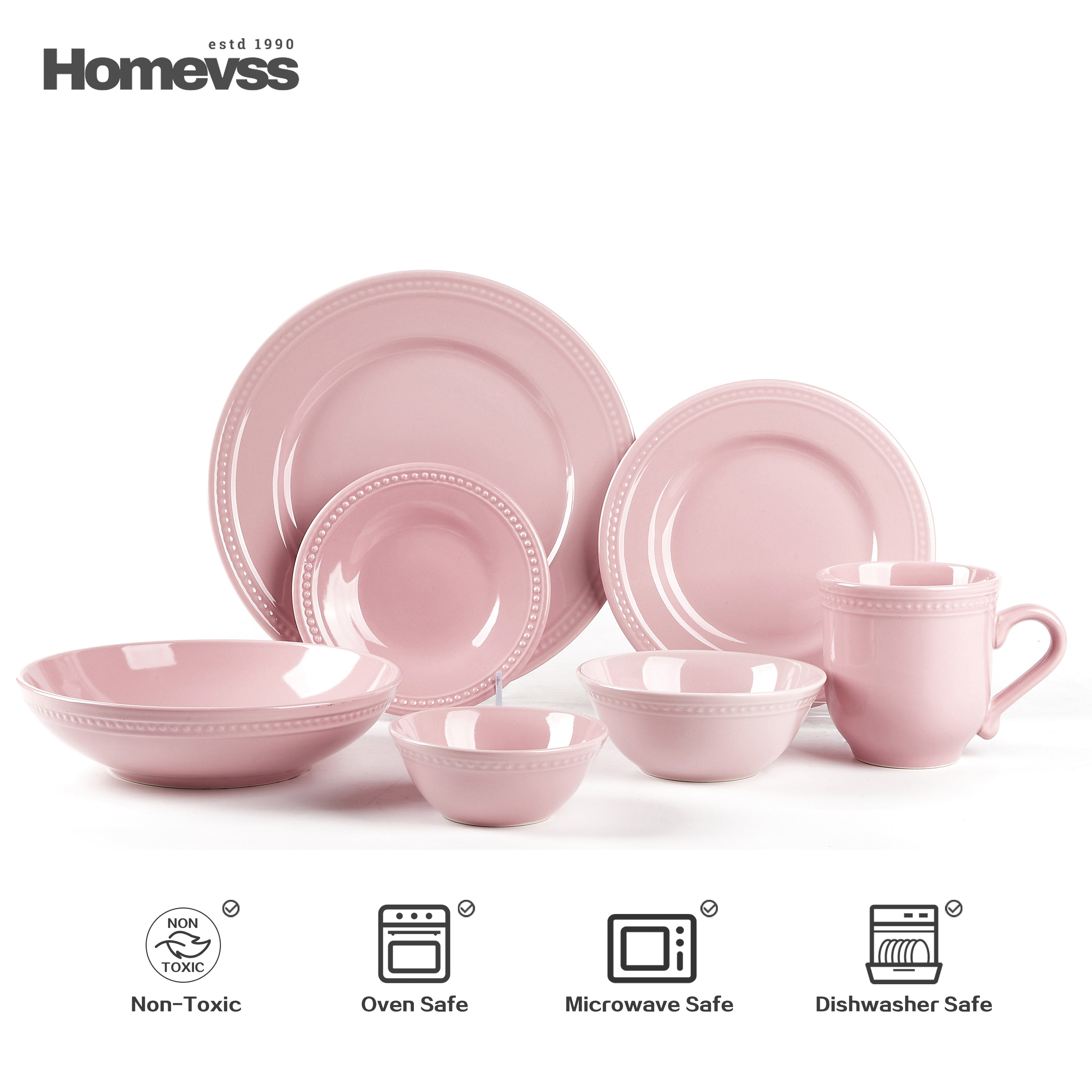 Pearl Dots Stoneware Dinnerware Set