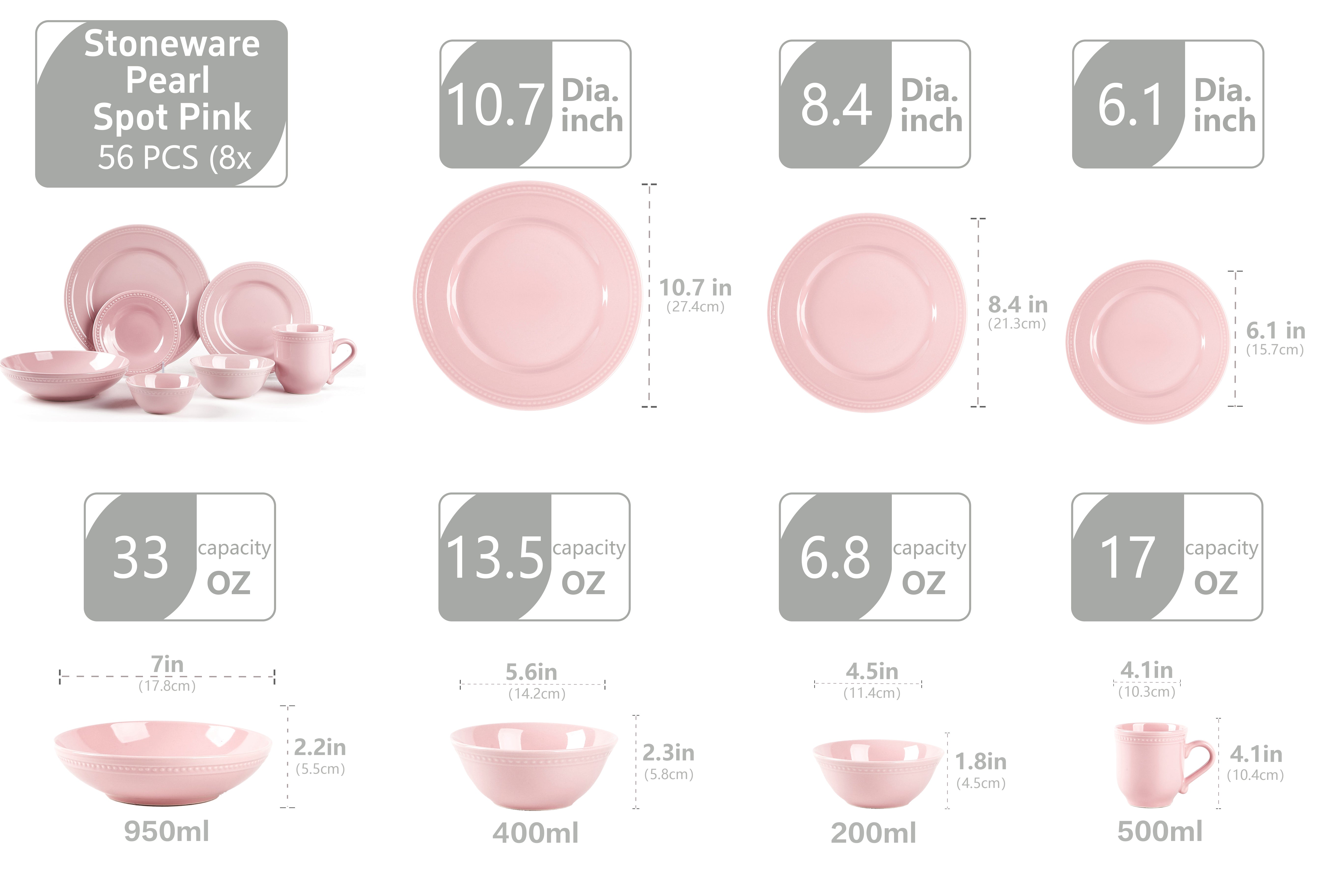 Pearl Dots Stoneware Dinnerware Set