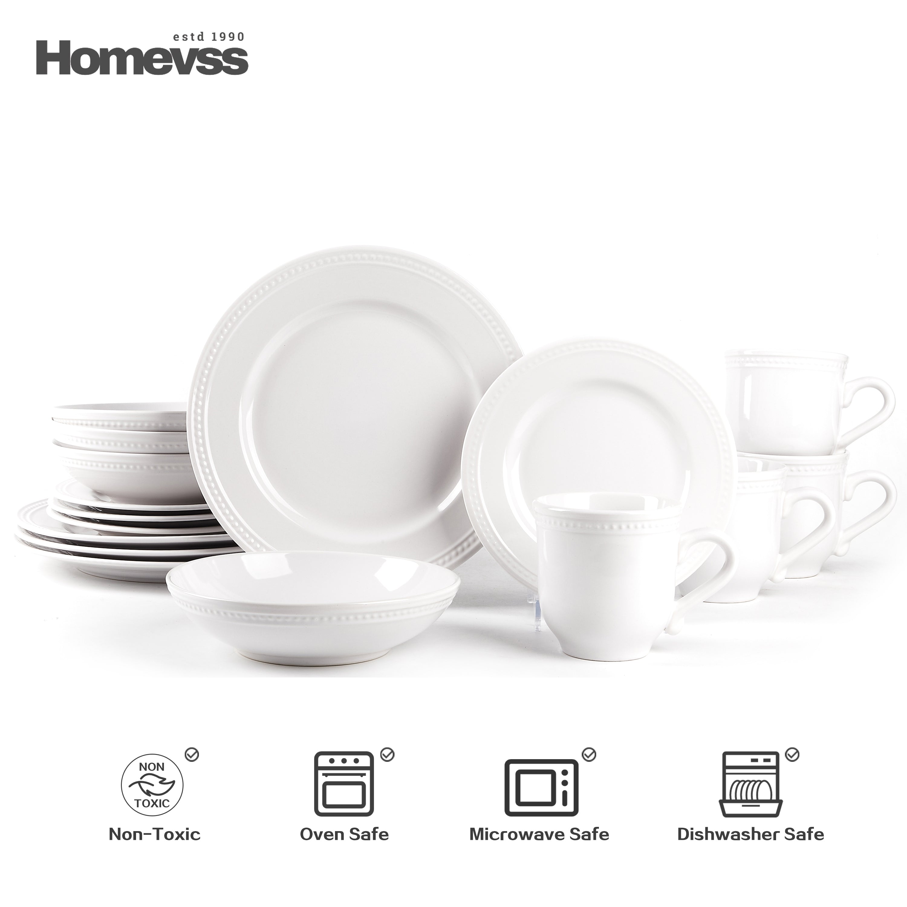 Pearl Dots Stoneware Dinnerware Set