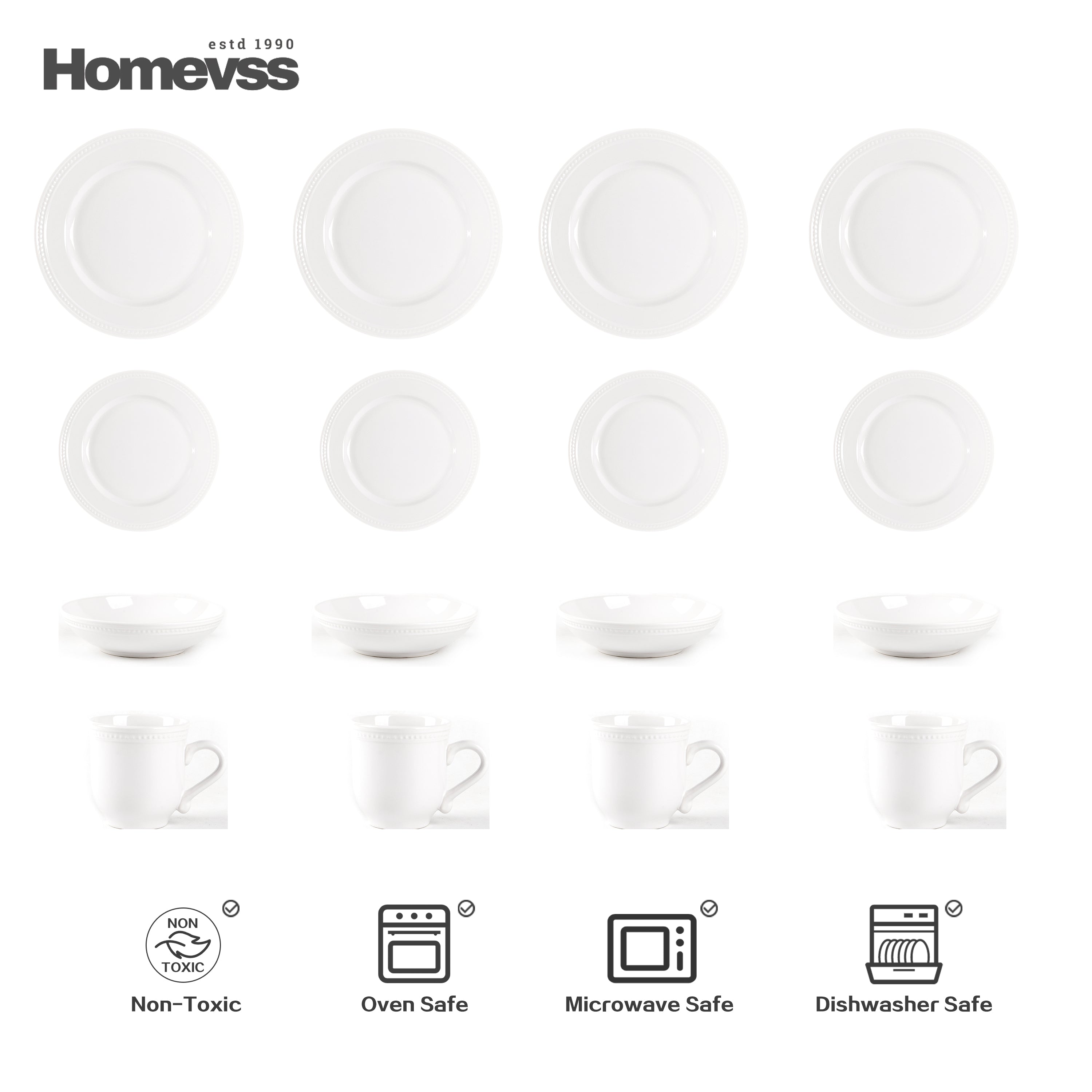 Pearl Dots Stoneware Dinnerware Set