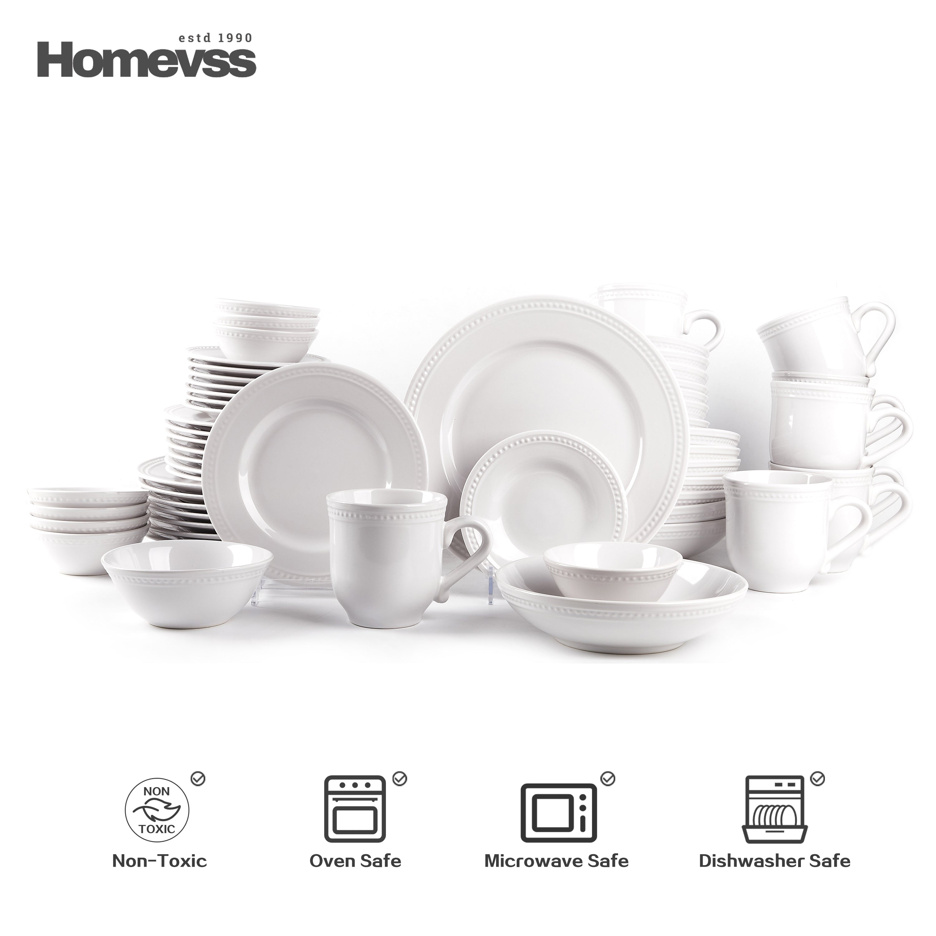 Pearl Dots Stoneware Dinnerware Set