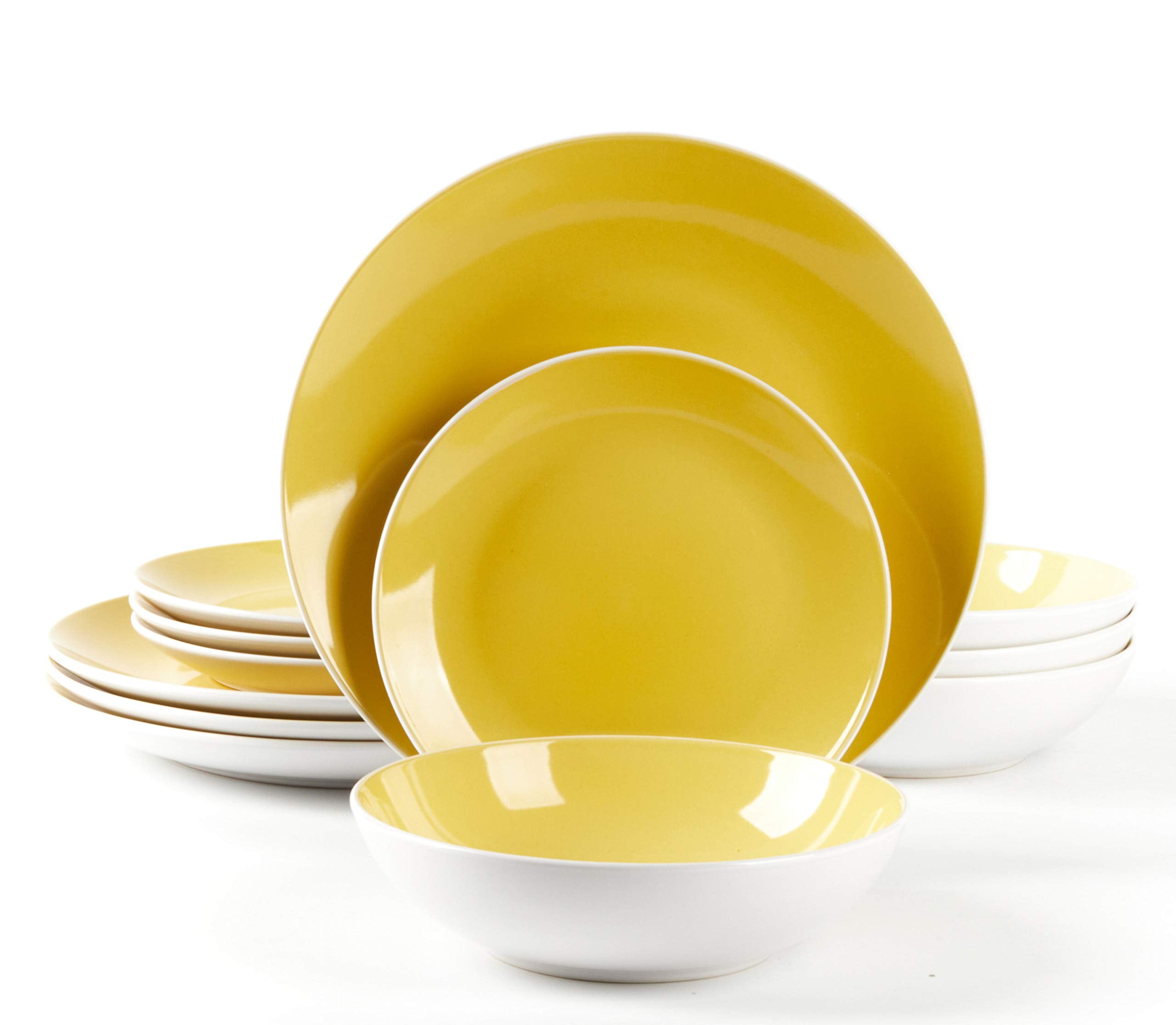 Stoneware Coupe Shape Dinnerware Set