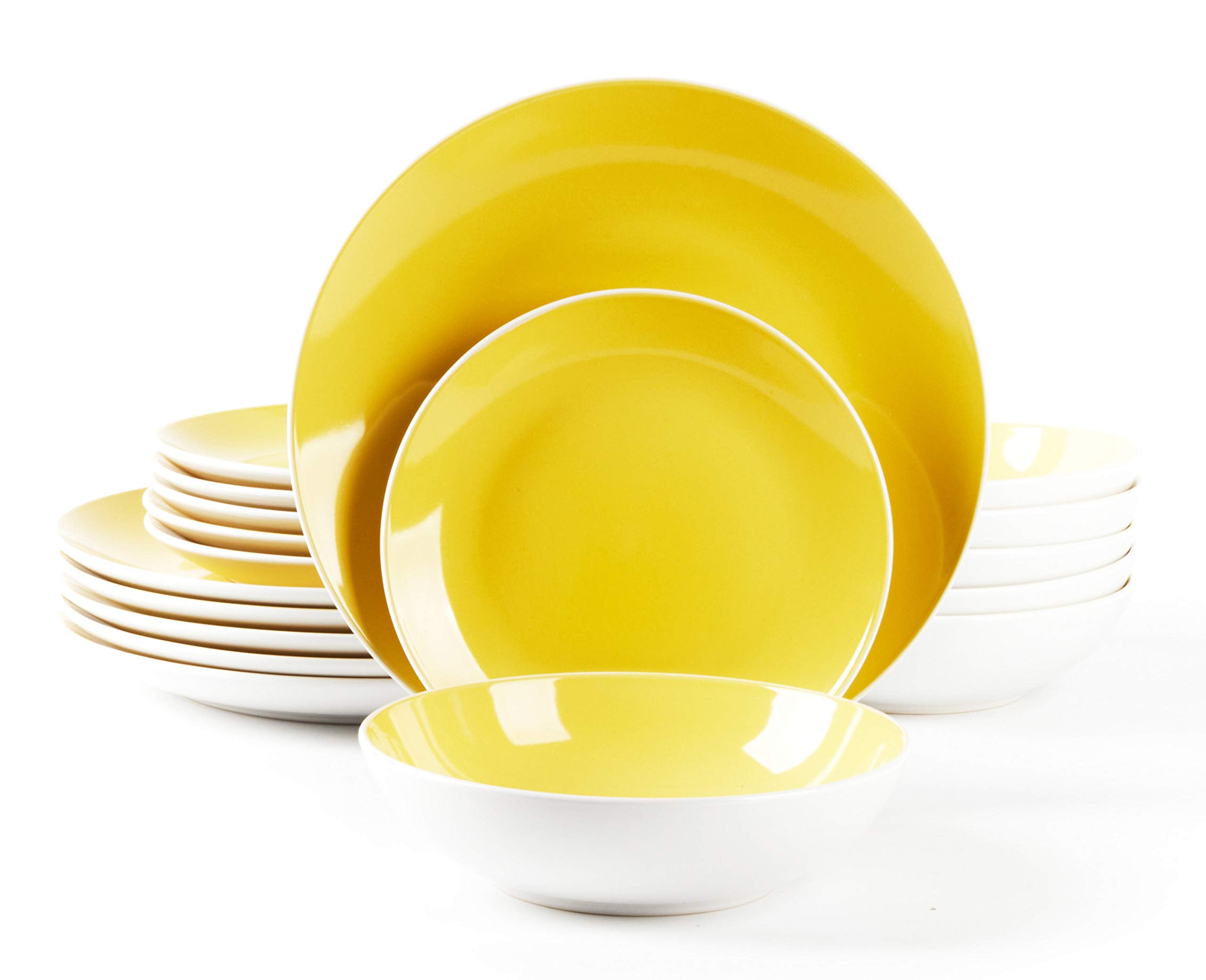 Stoneware Coupe Shape Dinnerware Set