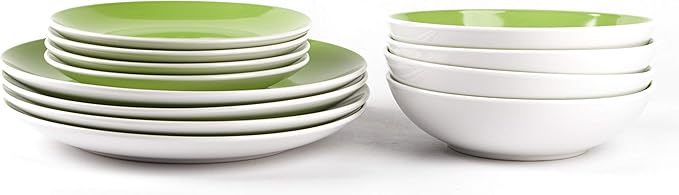 🎃Halloween-Ready🎃Stoneware Coupe Shape Dinnerware Set