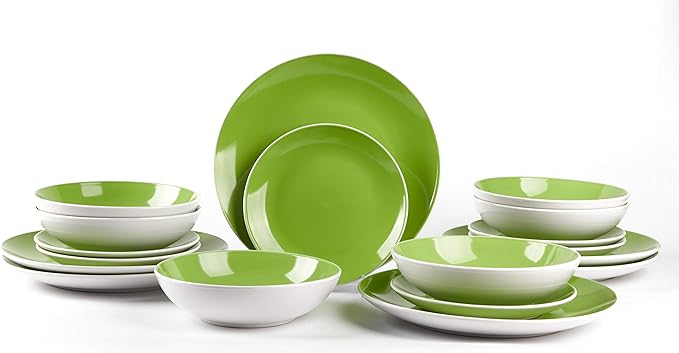 🎃Halloween-Ready🎃Stoneware Coupe Shape Dinnerware Set