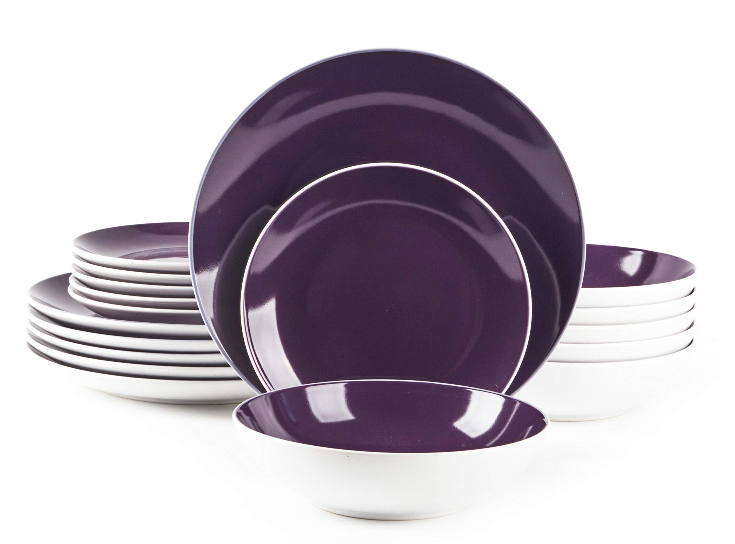 Stoneware Coupe Shape Dinnerware Set