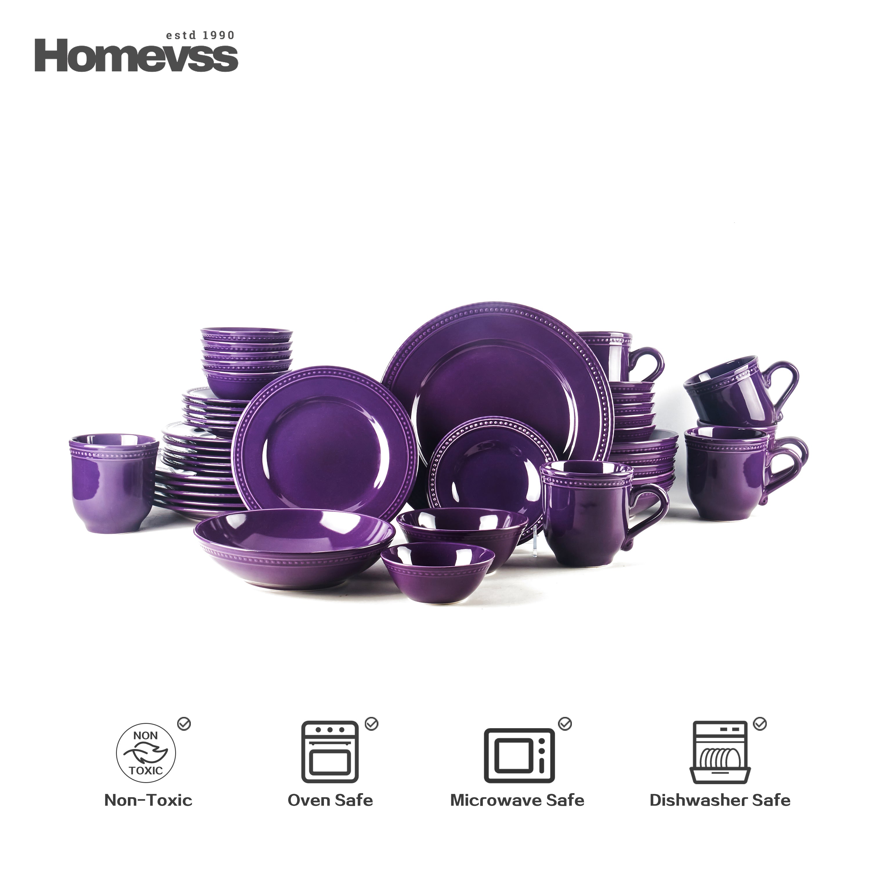 Pearl Dots Stoneware Dinnerware Set