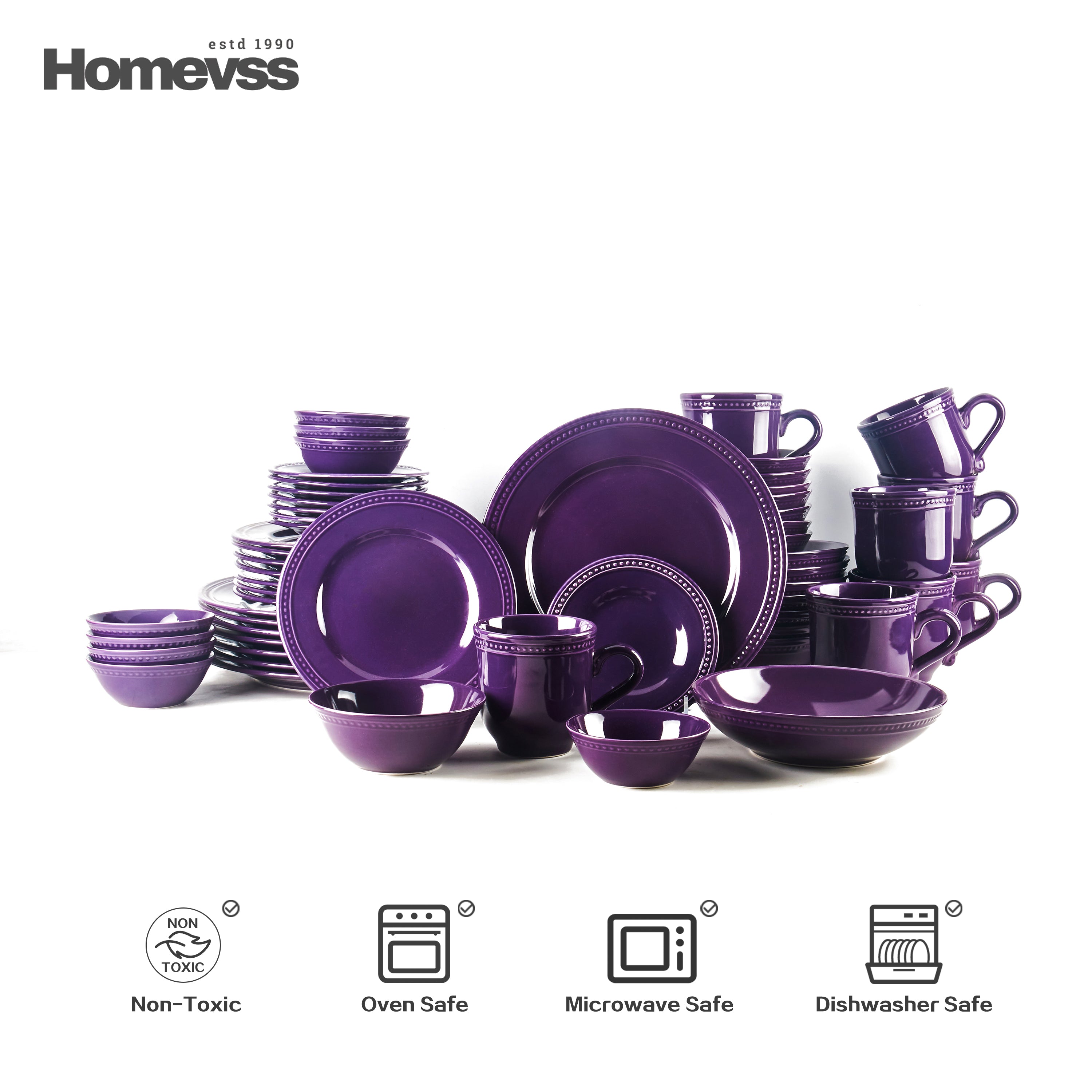 Pearl Dots Stoneware Dinnerware Set