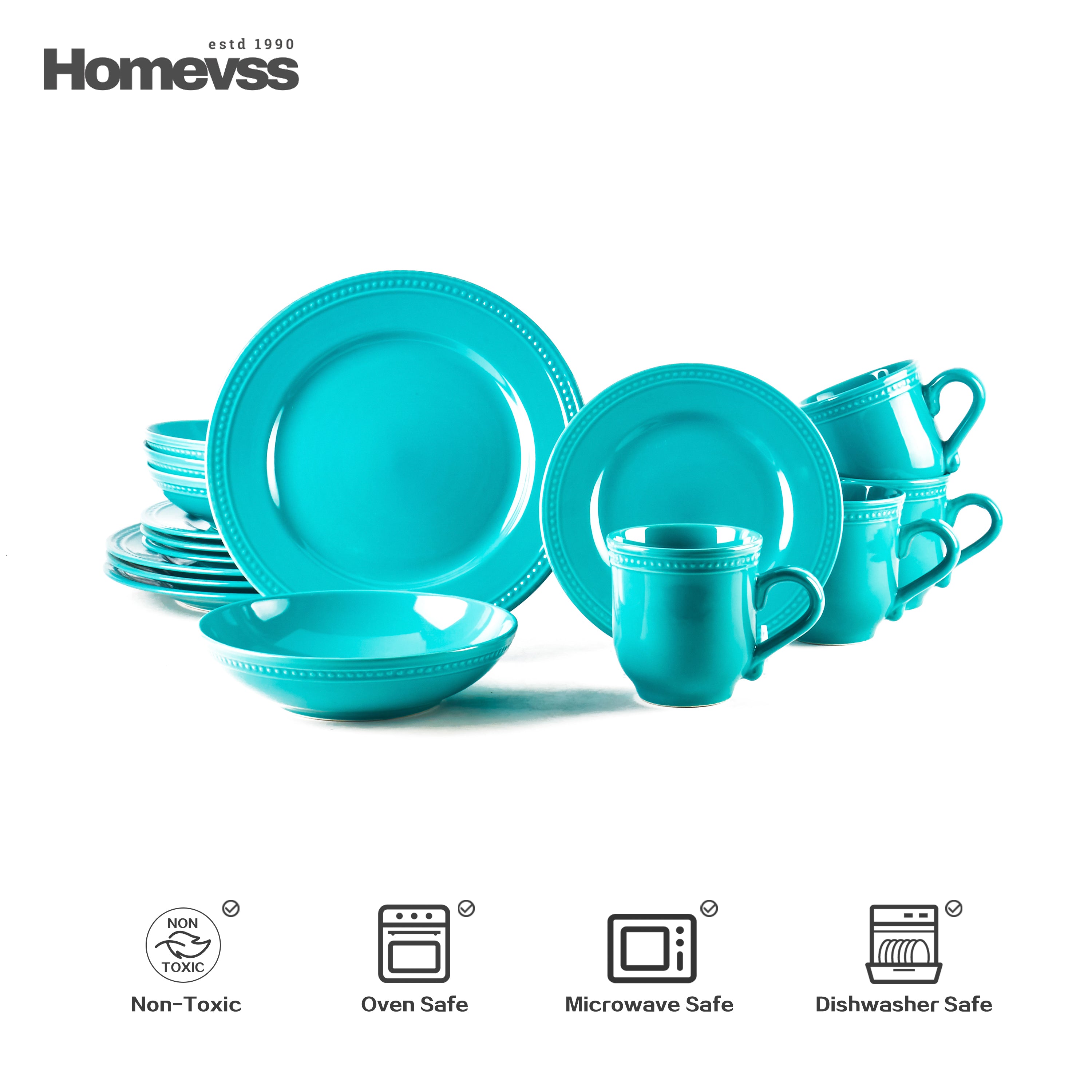 Pearl Dots Stoneware Dinnerware Set