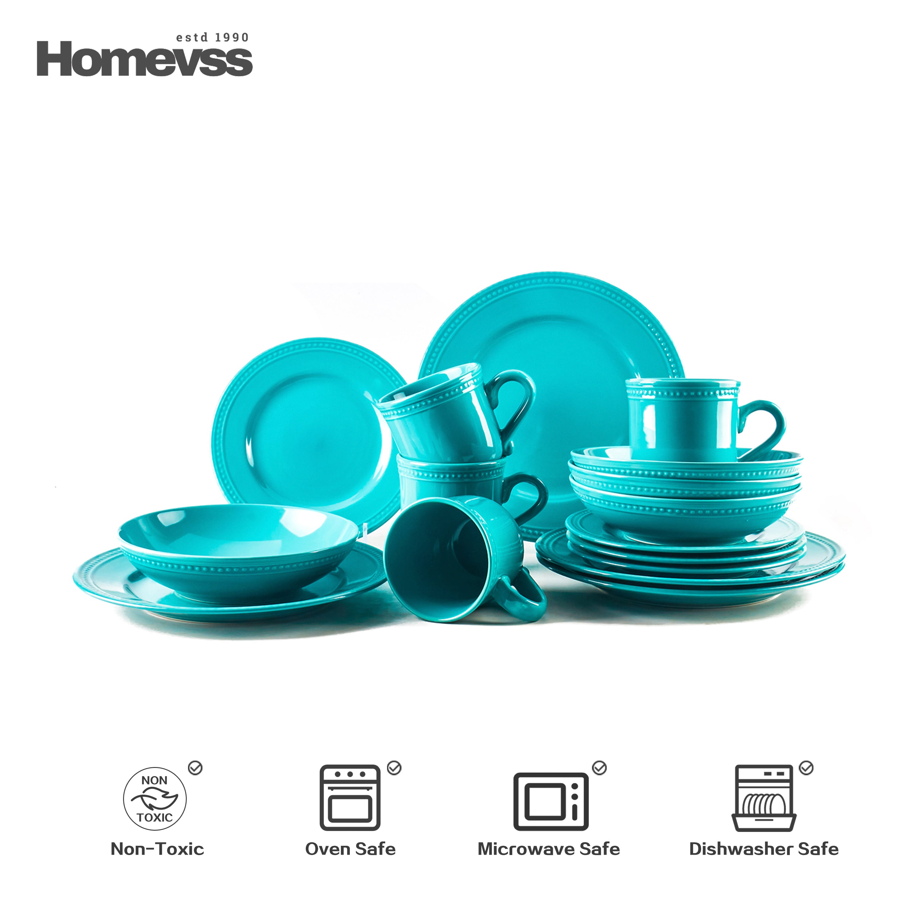 Pearl Dots Stoneware Dinnerware Set