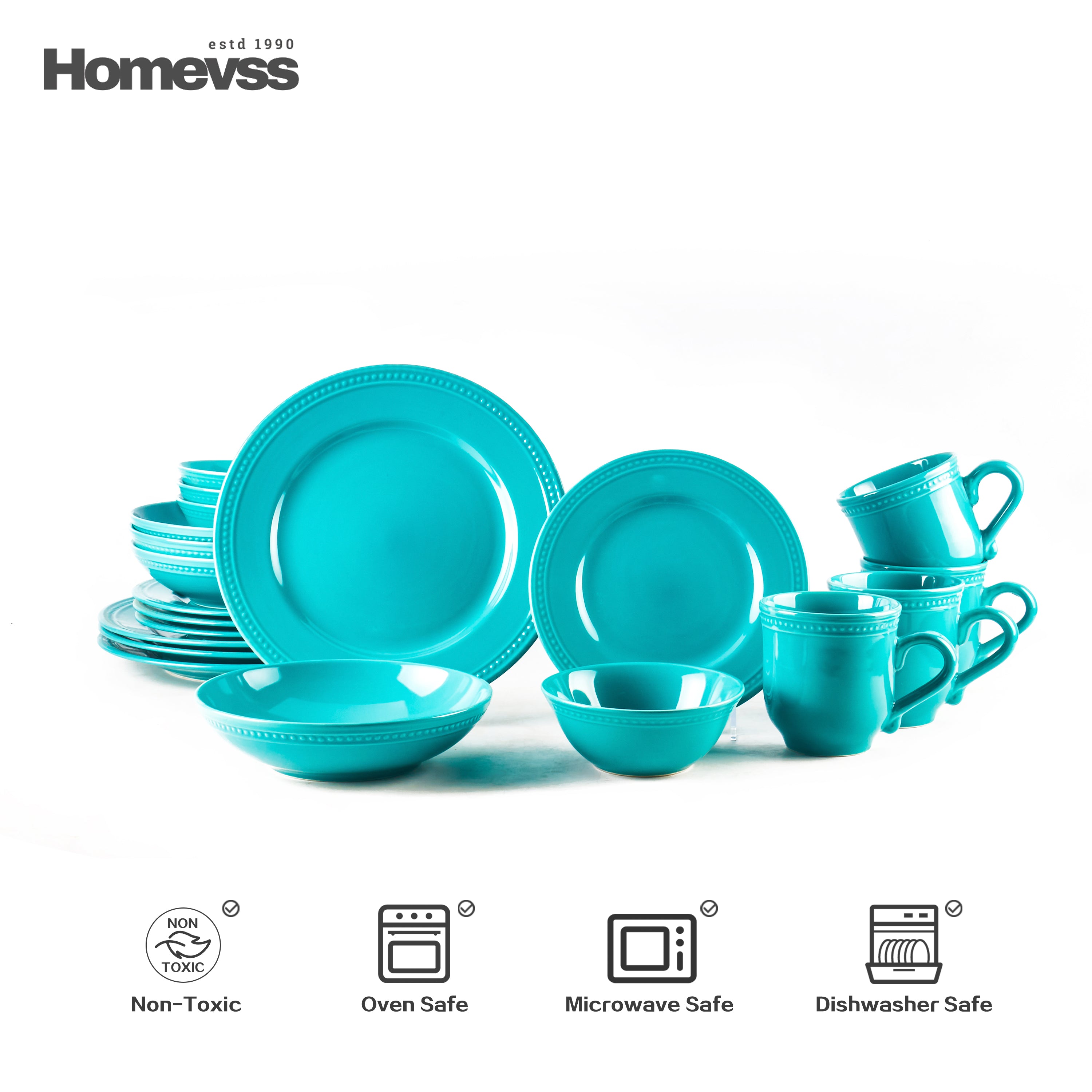 Pearl Dots Stoneware Dinnerware Set