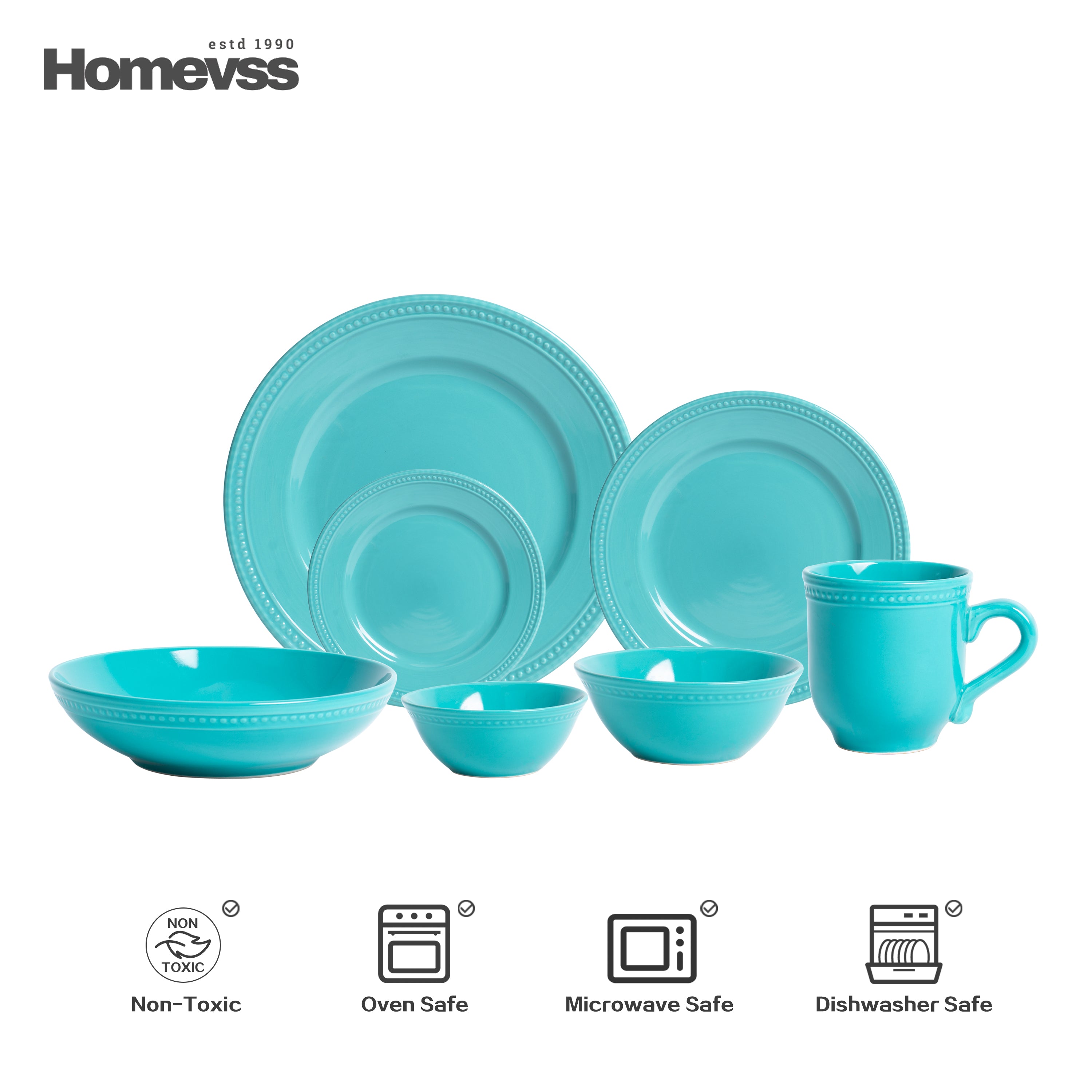 Pearl Dots Stoneware Dinnerware Set