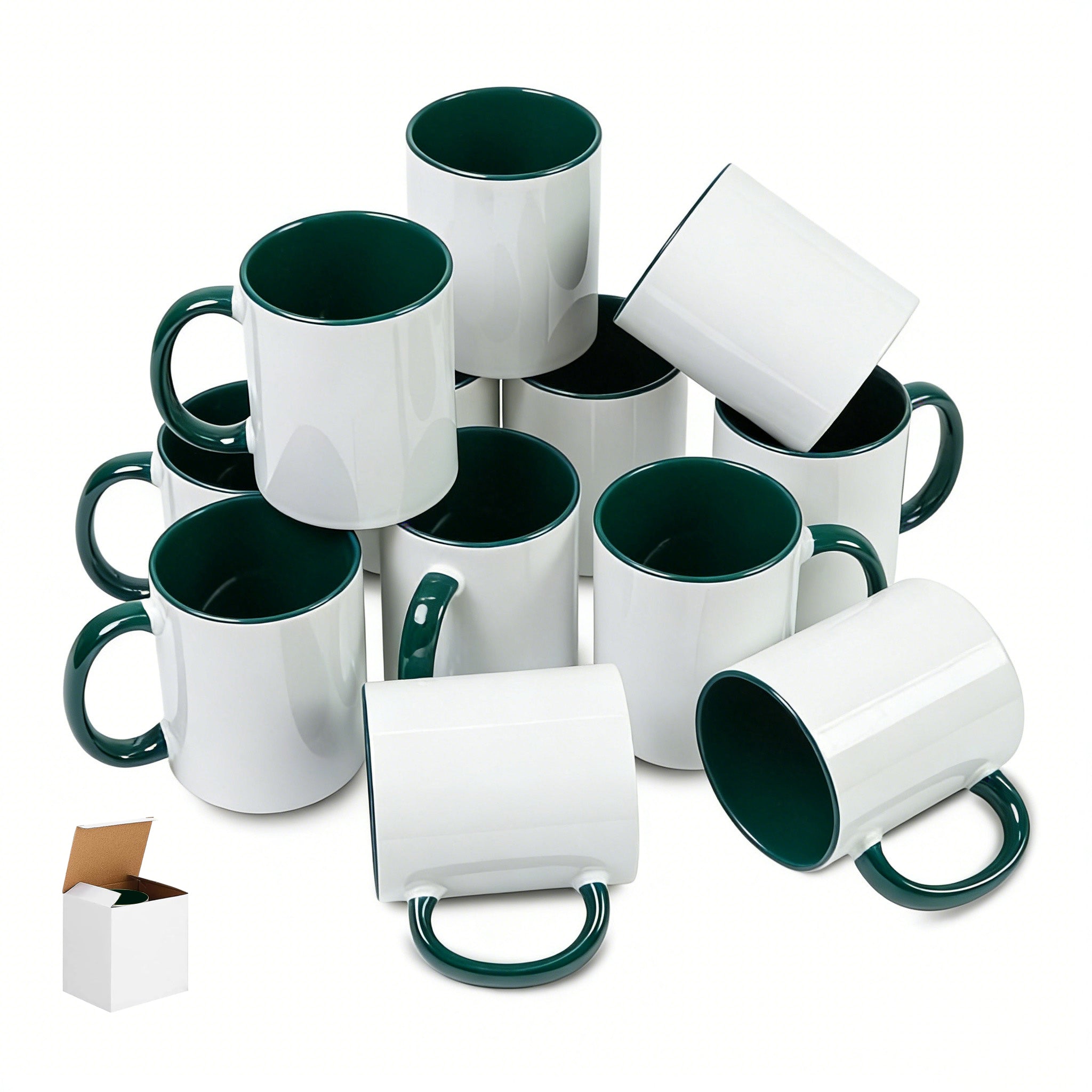 11oz Stoneware Sublimation Mug Blanks, in white gift box