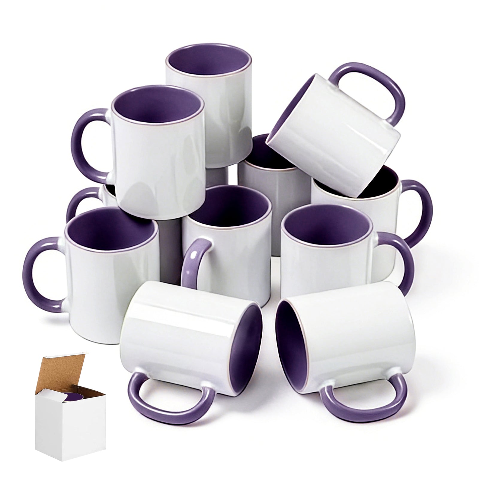 11oz Stoneware Sublimation Mug Blanks, in white gift box