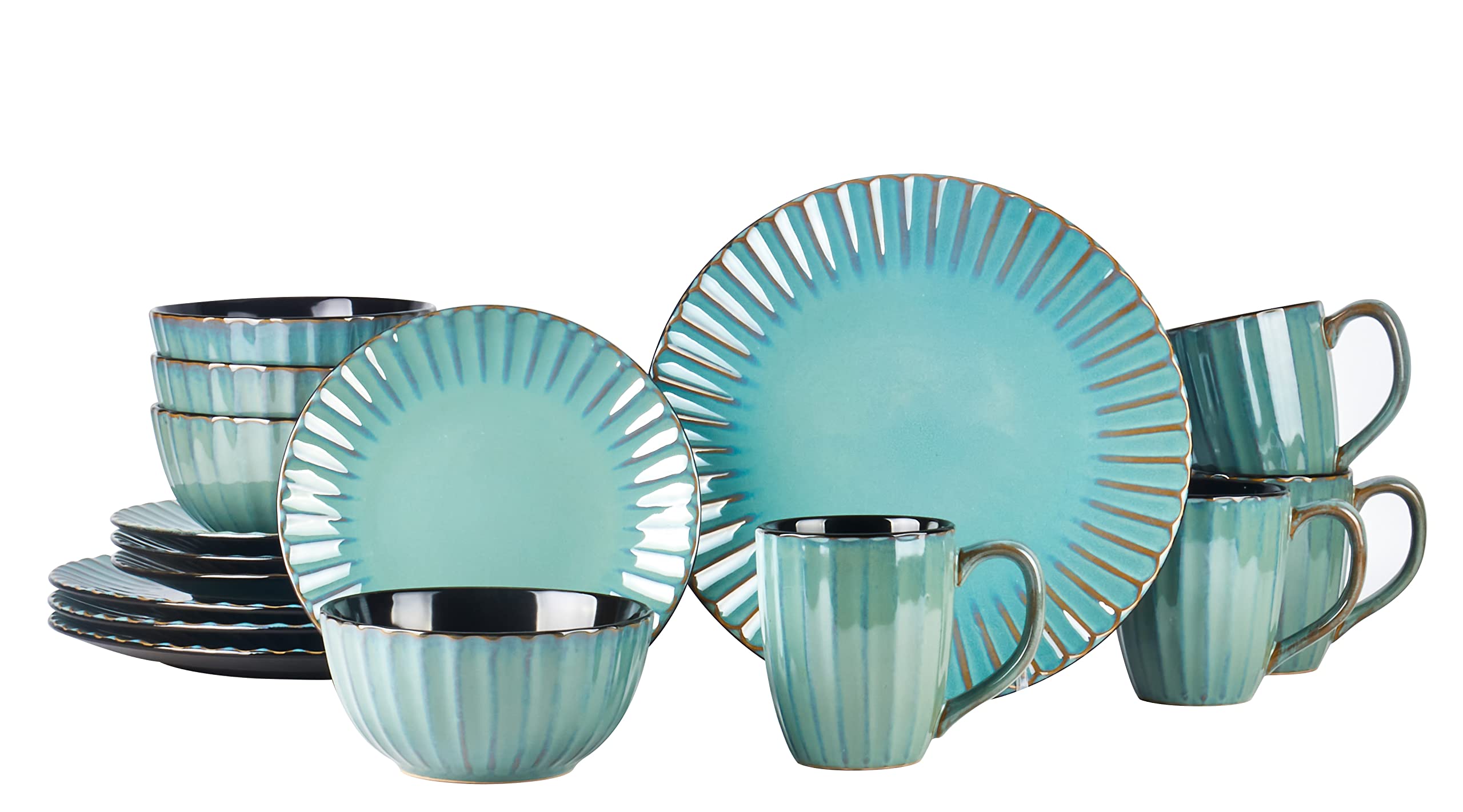 Osita Strip Stoneware Dinnerware Set