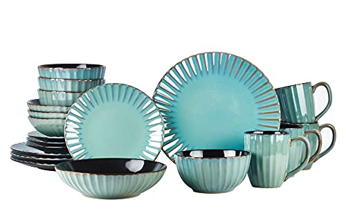 Osita Strip Stoneware Dinnerware Set