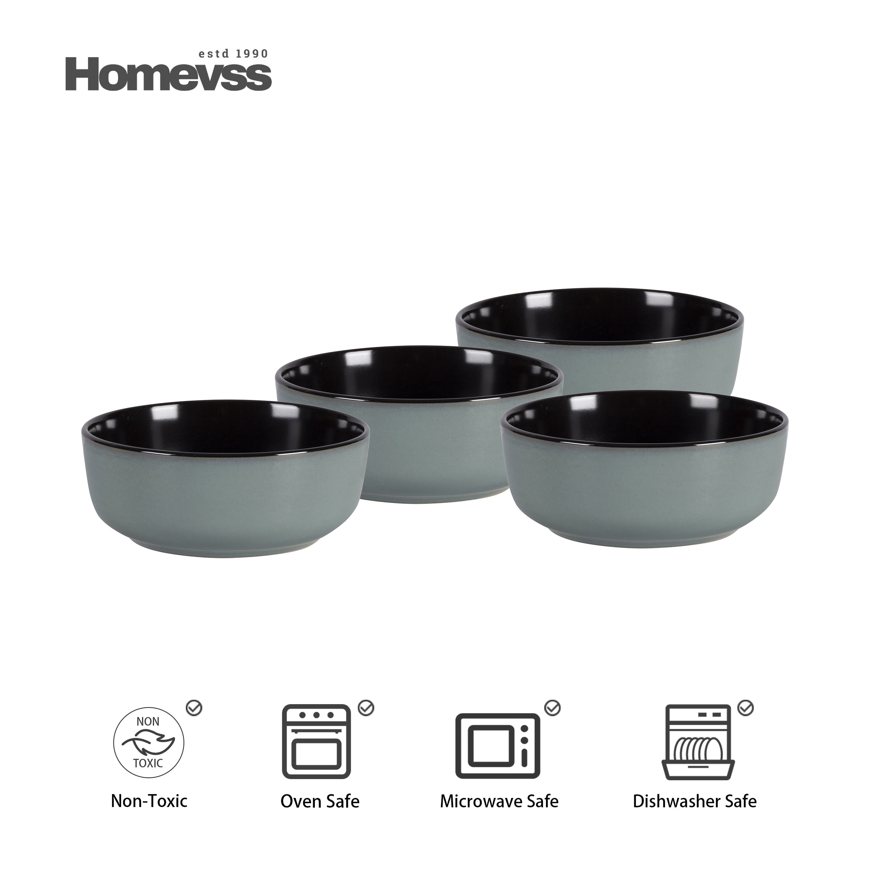 🎃Halloween-Ready🎃 Euro-Nordic Stoneware Dinnerware Set, Reactive Glaze
