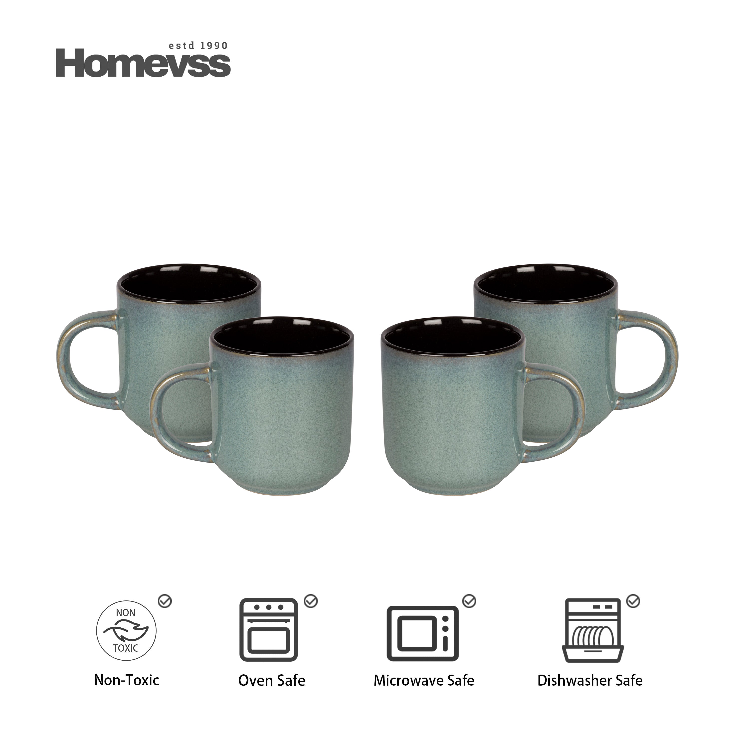 🎃Halloween-Ready🎃 Euro-Nordic Stoneware Dinnerware Set, Reactive Glaze