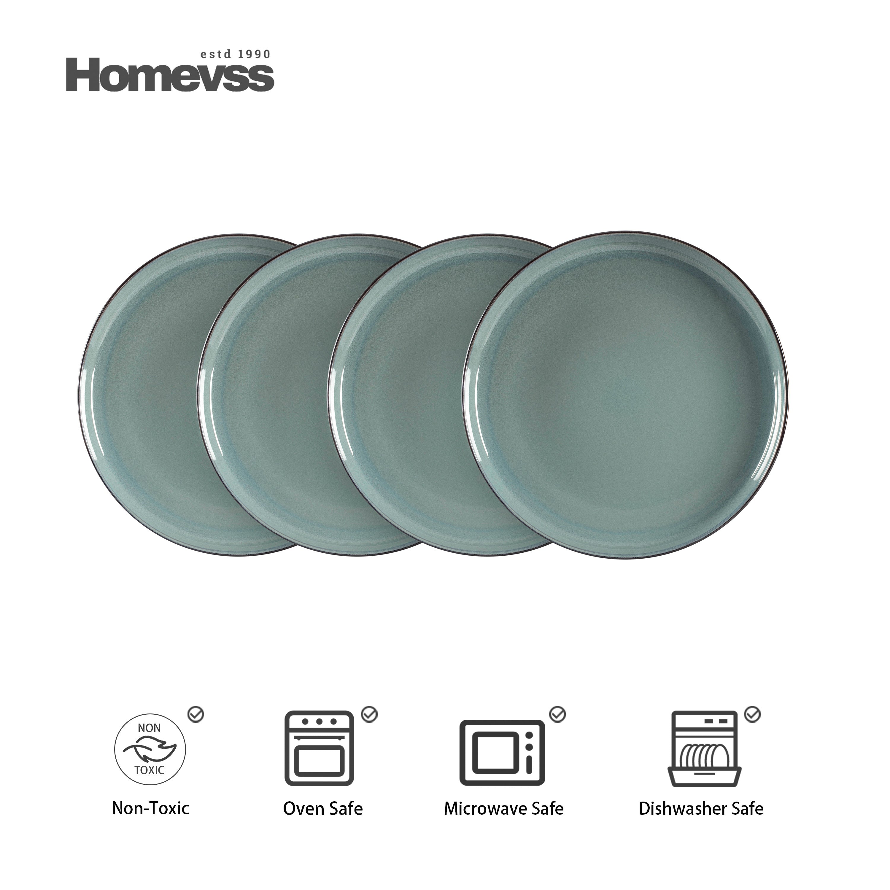 Euro-Nordic Stoneware Dinnerware Set, Reactive-Glaze,HW