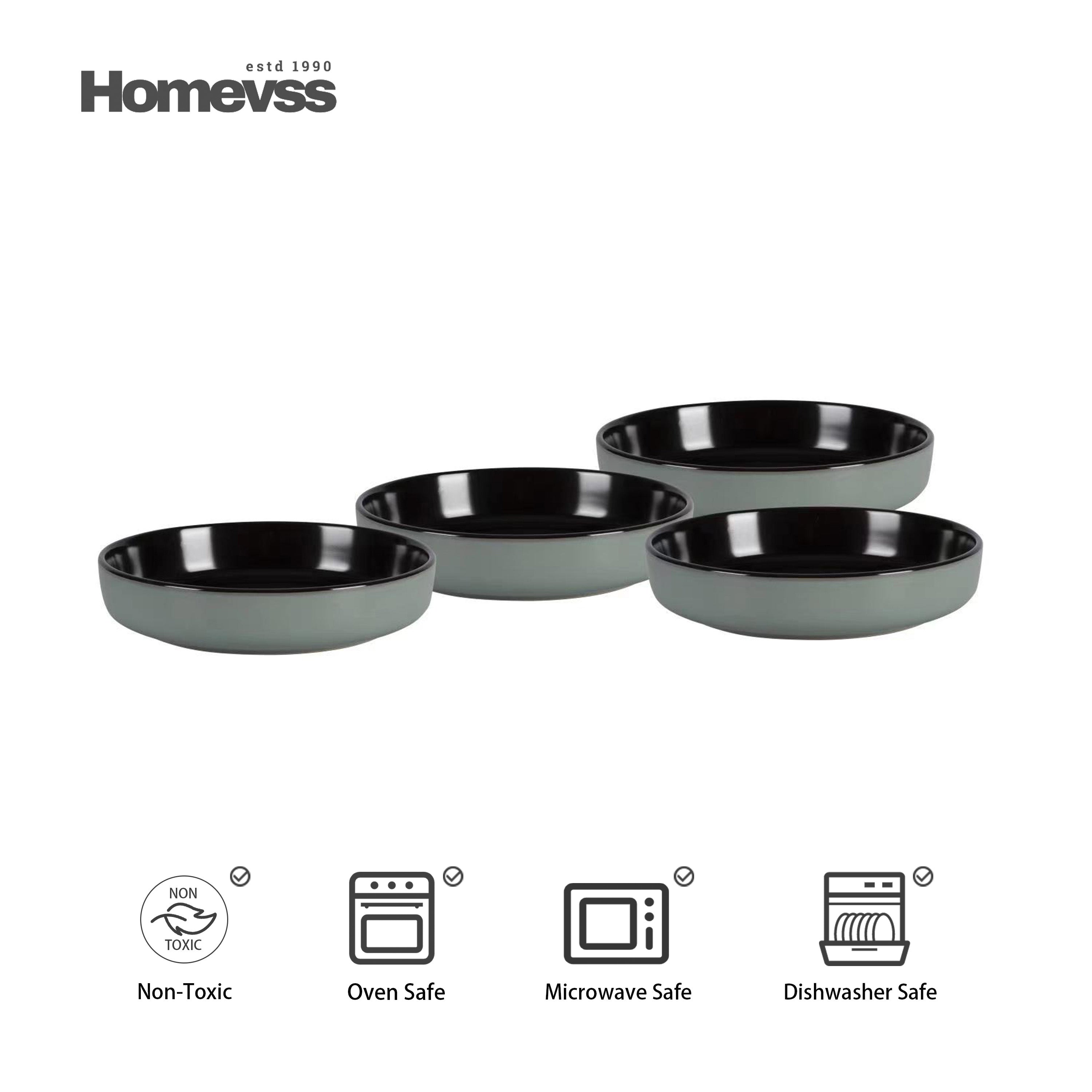🎃Halloween-Ready🎃 Euro-Nordic Stoneware Dinnerware Set, Reactive Glaze