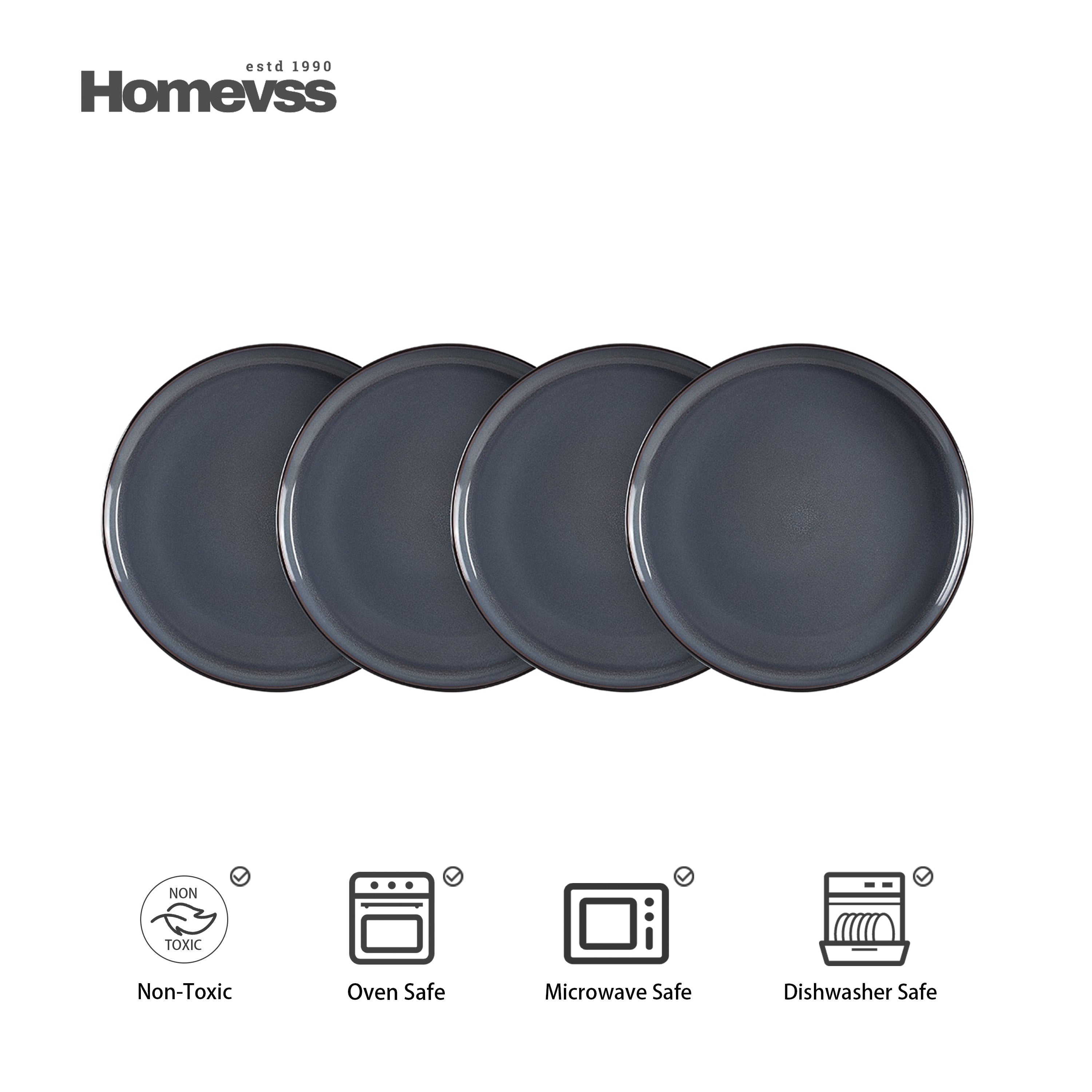 Euro-Nordic Stoneware Dinnerware Set, Reactive-Glaze,HW