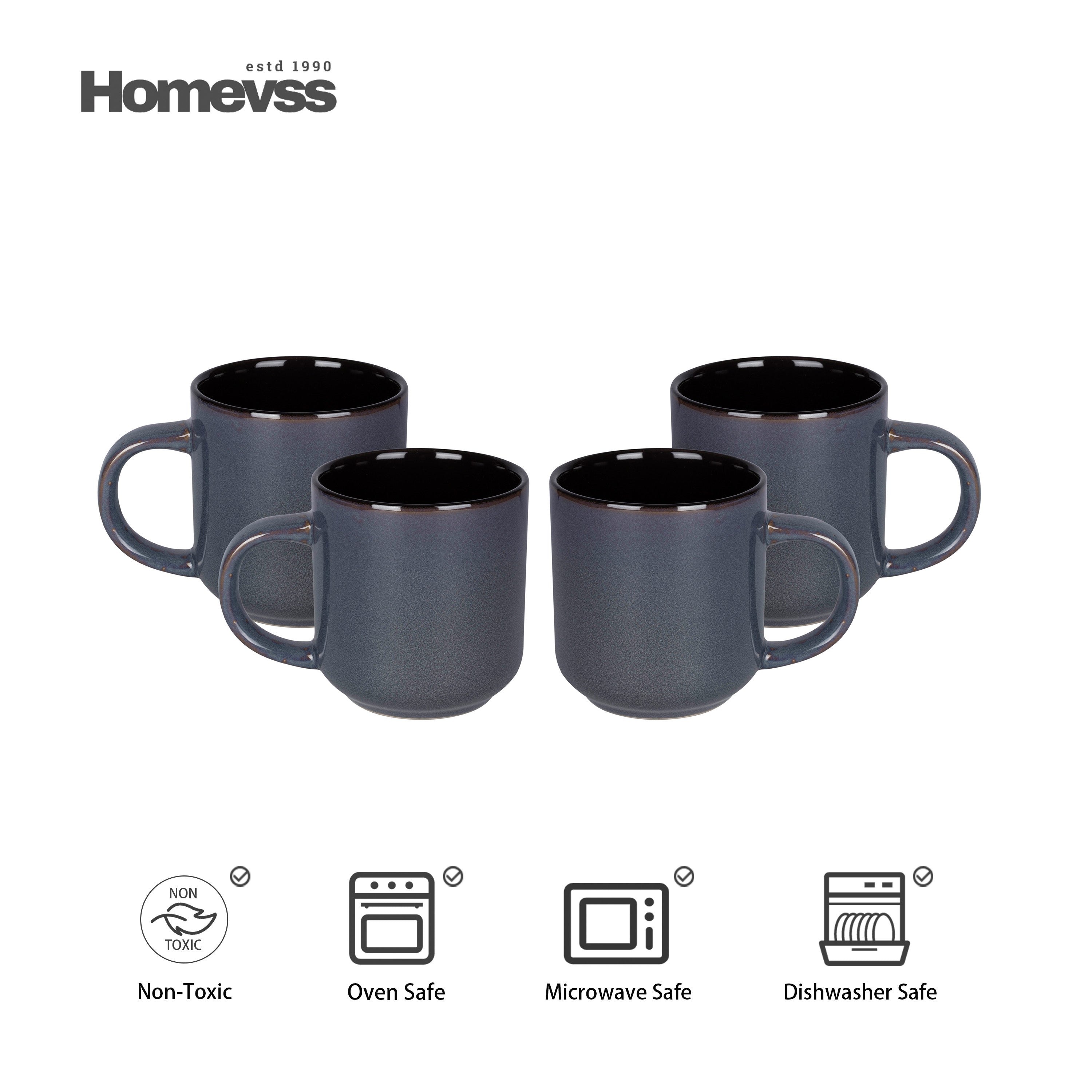 Euro-Nordic Stoneware Dinnerware Set, Reactive-Glaze,HW