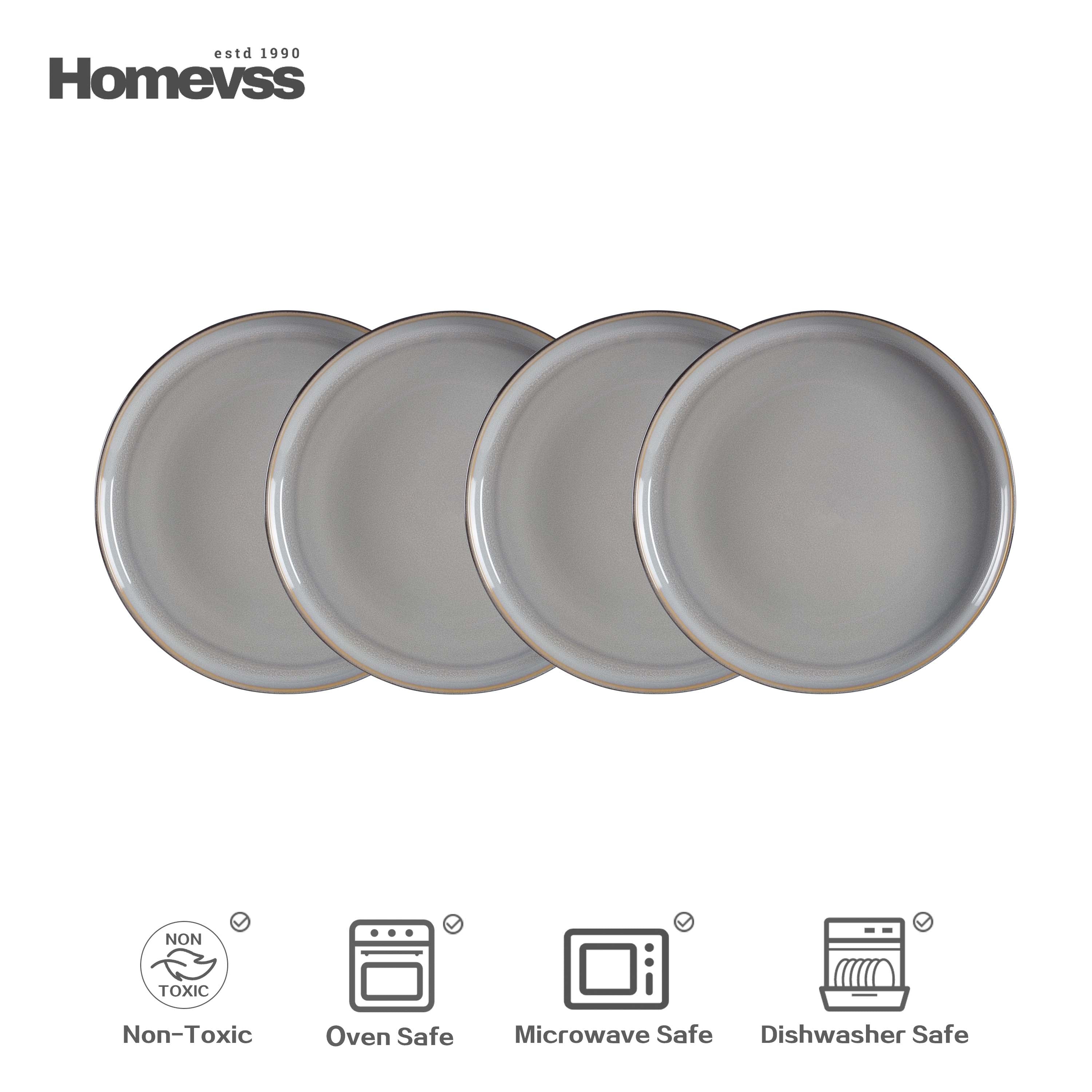 🎃Halloween-Ready🎃 Euro-Nordic Stoneware Dinnerware Set, Reactive Glaze