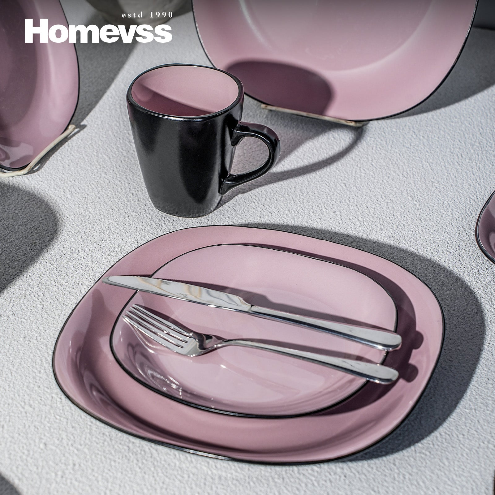 Stoneware Square Dinnerware Set,HW