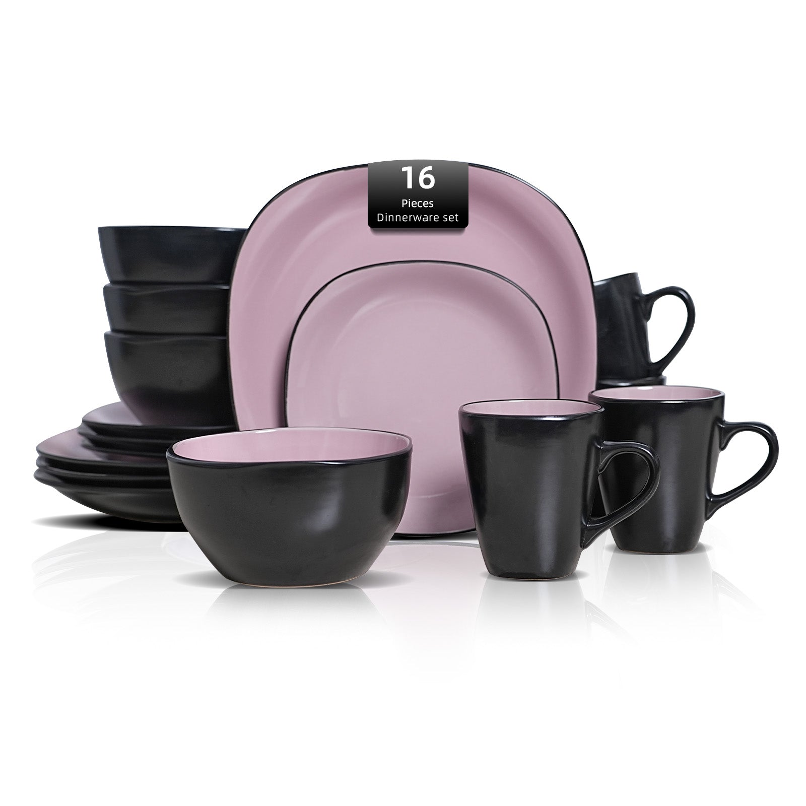 Stoneware Square Dinnerware Set,HW