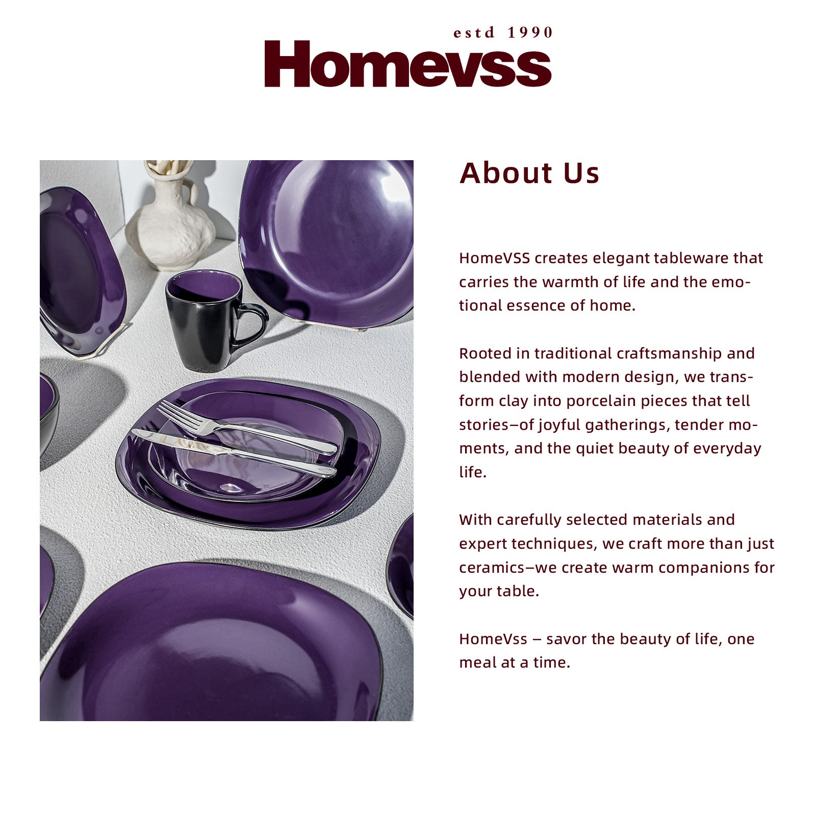 Stoneware Square Dinnerware Set,HW