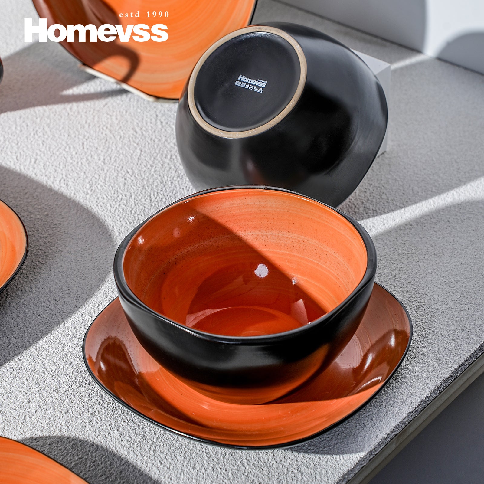 Stoneware Square Dinnerware Set,HW