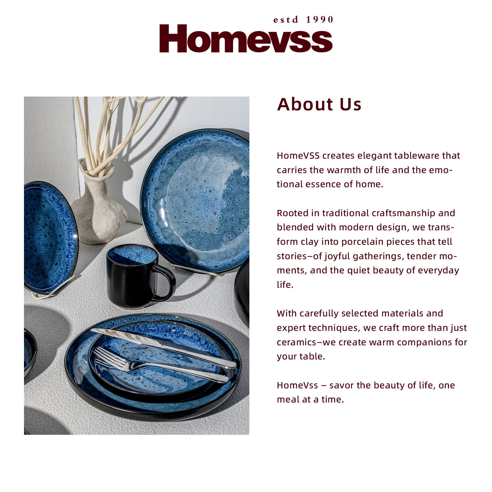 Euro-Nordic Stoneware Dinnerware Set, Reactive-Glaze,HW