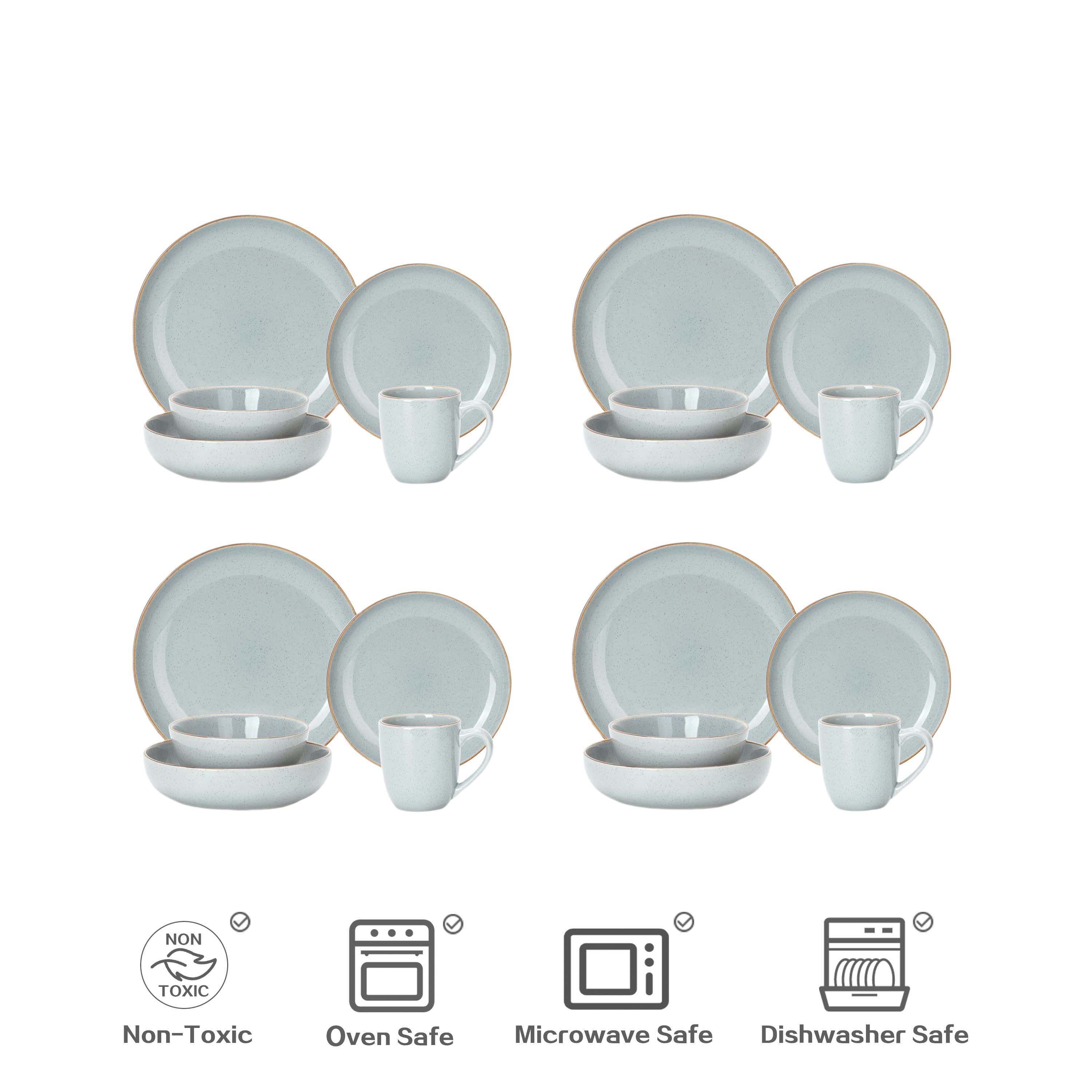 Euro-Nordic Stoneware Dinnerware Set,HW