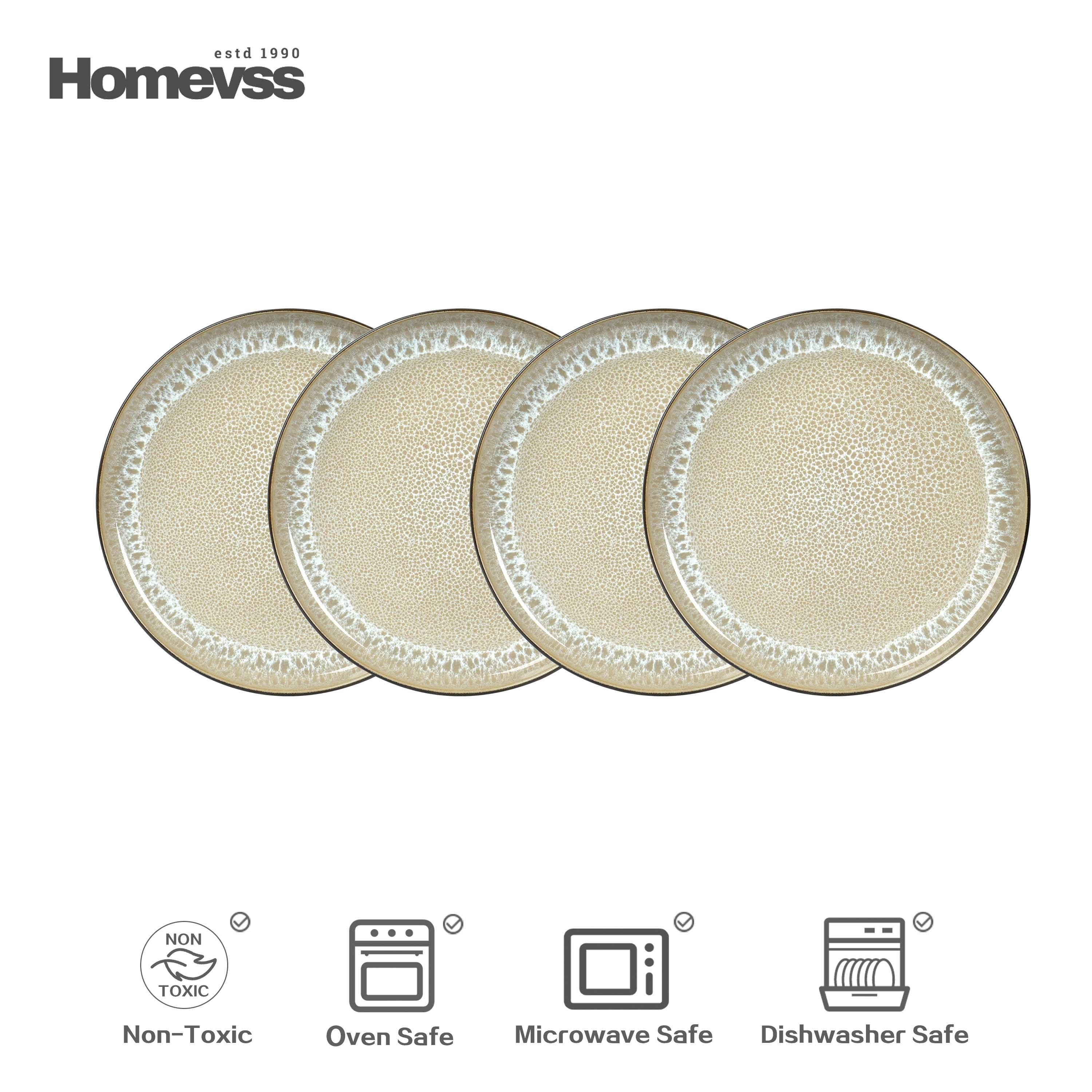 🎃Halloween-Ready🎃 Euro-Nordic Stoneware Dinnerware Set, Reactive Glaze