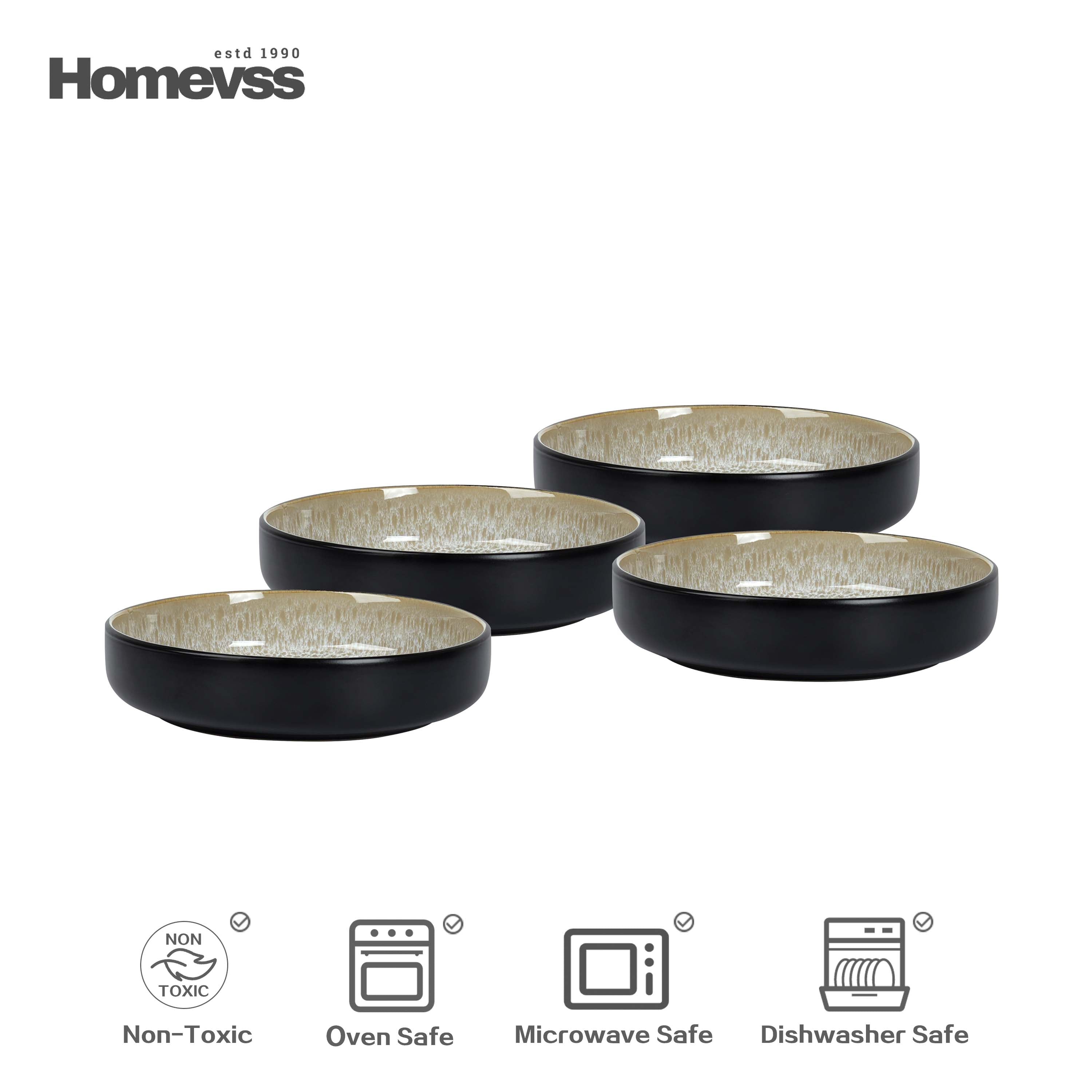 🎃Halloween-Ready🎃 Euro-Nordic Stoneware Dinnerware Set, Reactive Glaze