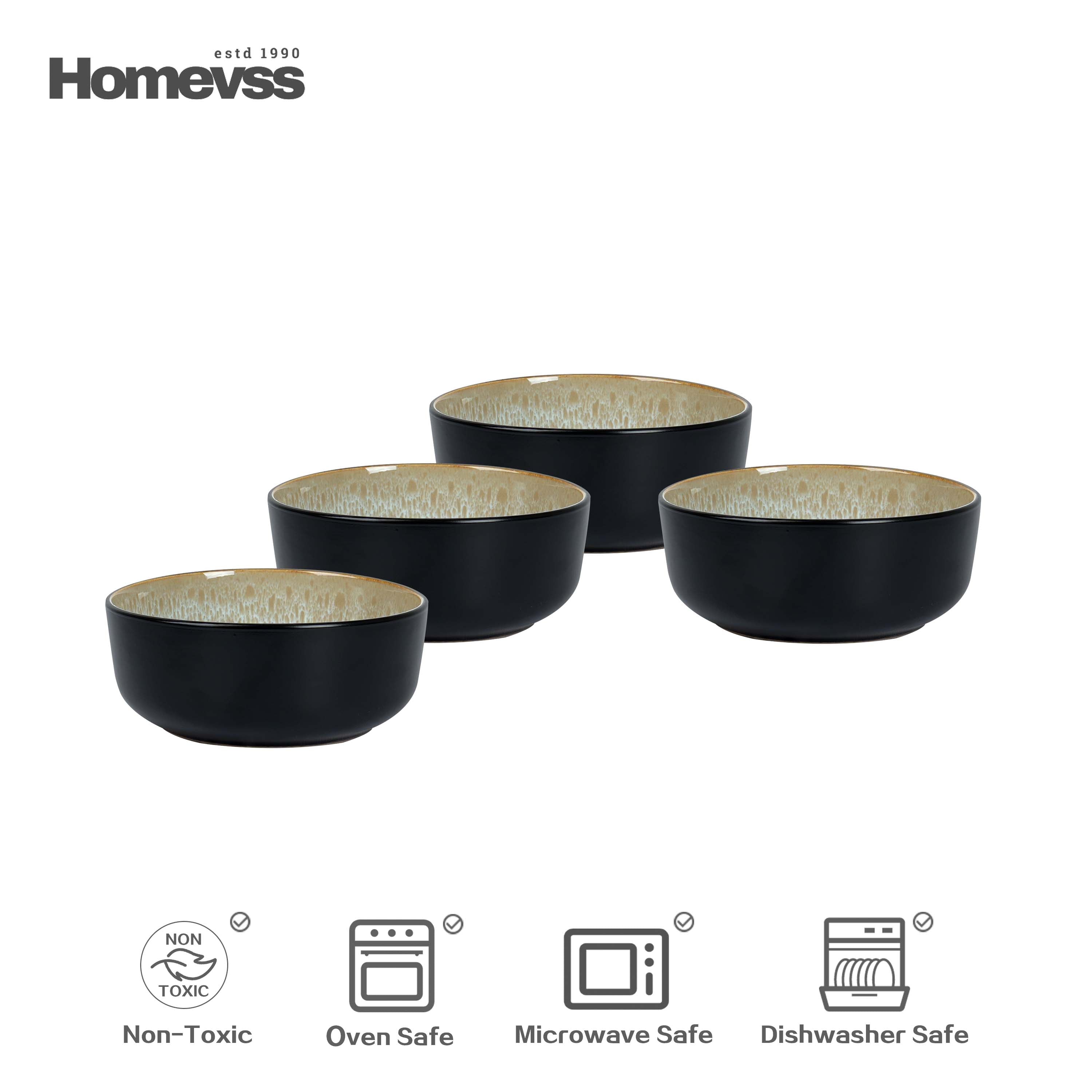 🎃Halloween-Ready🎃 Euro-Nordic Stoneware Dinnerware Set, Reactive Glaze