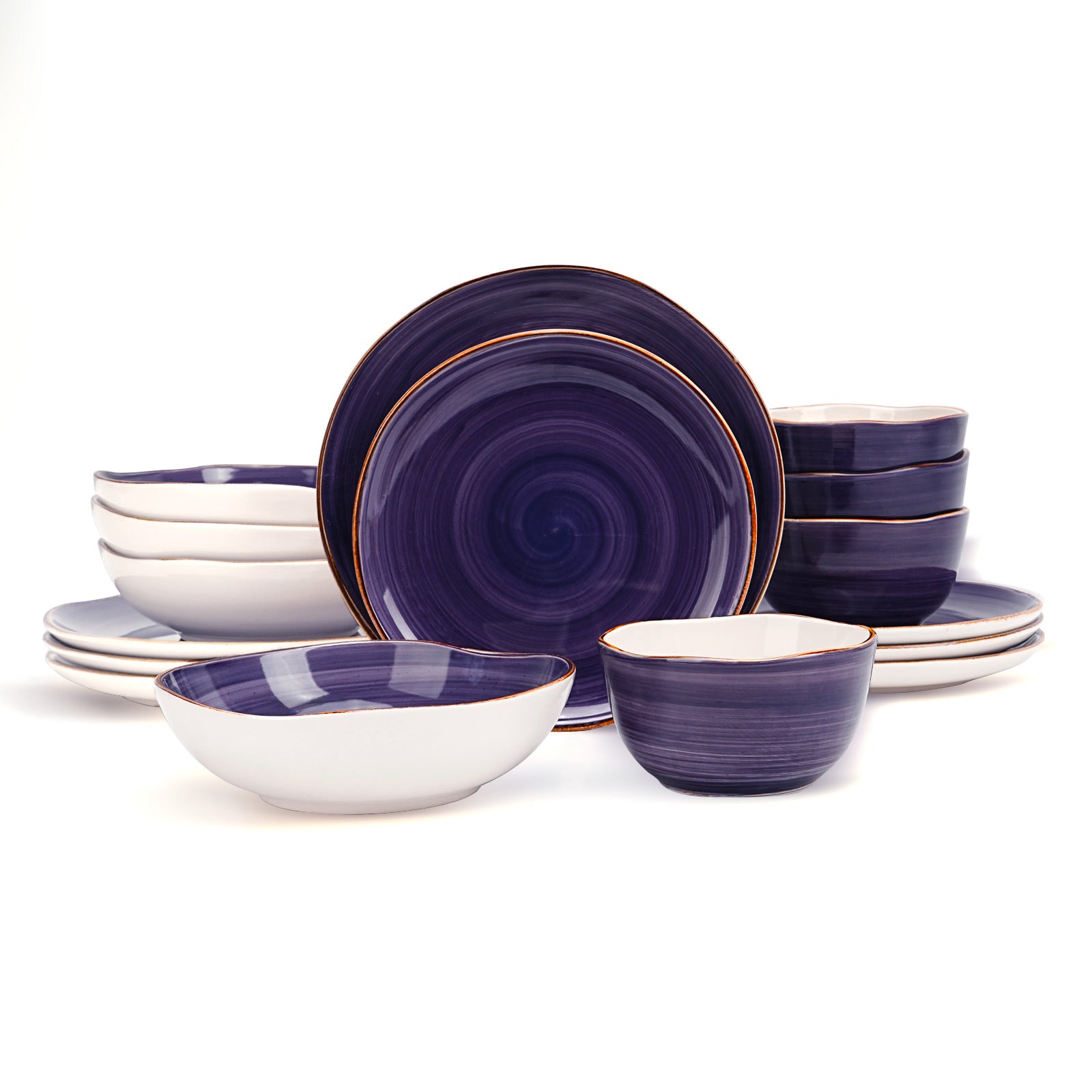 Organic Shape Stoneware Dinnerware Set,HW