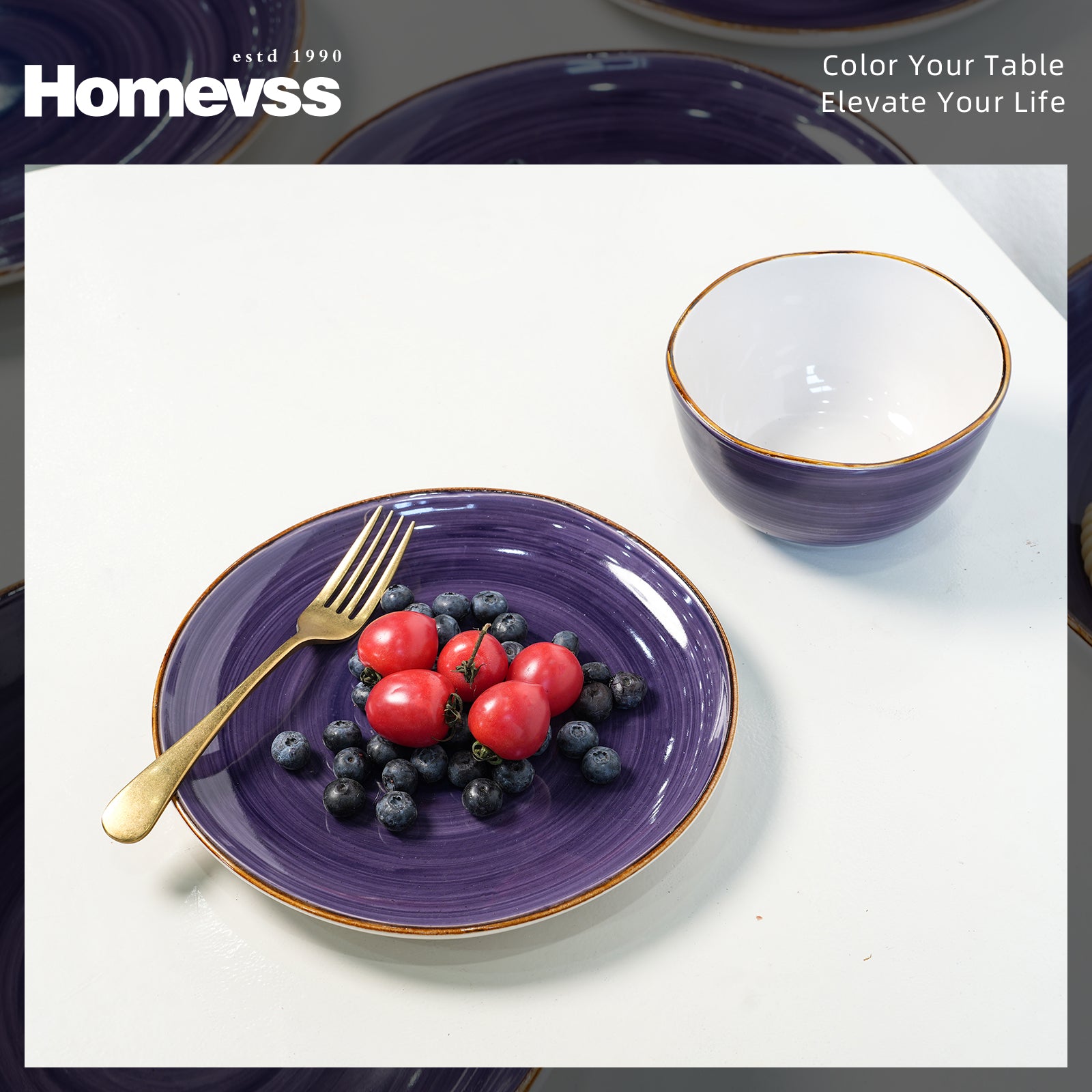 Organic Shape Stoneware Dinnerware Set,HW