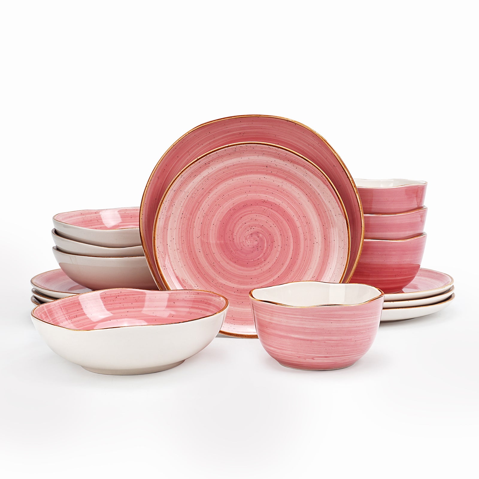 Organic Shape Stoneware Dinnerware Set,HW